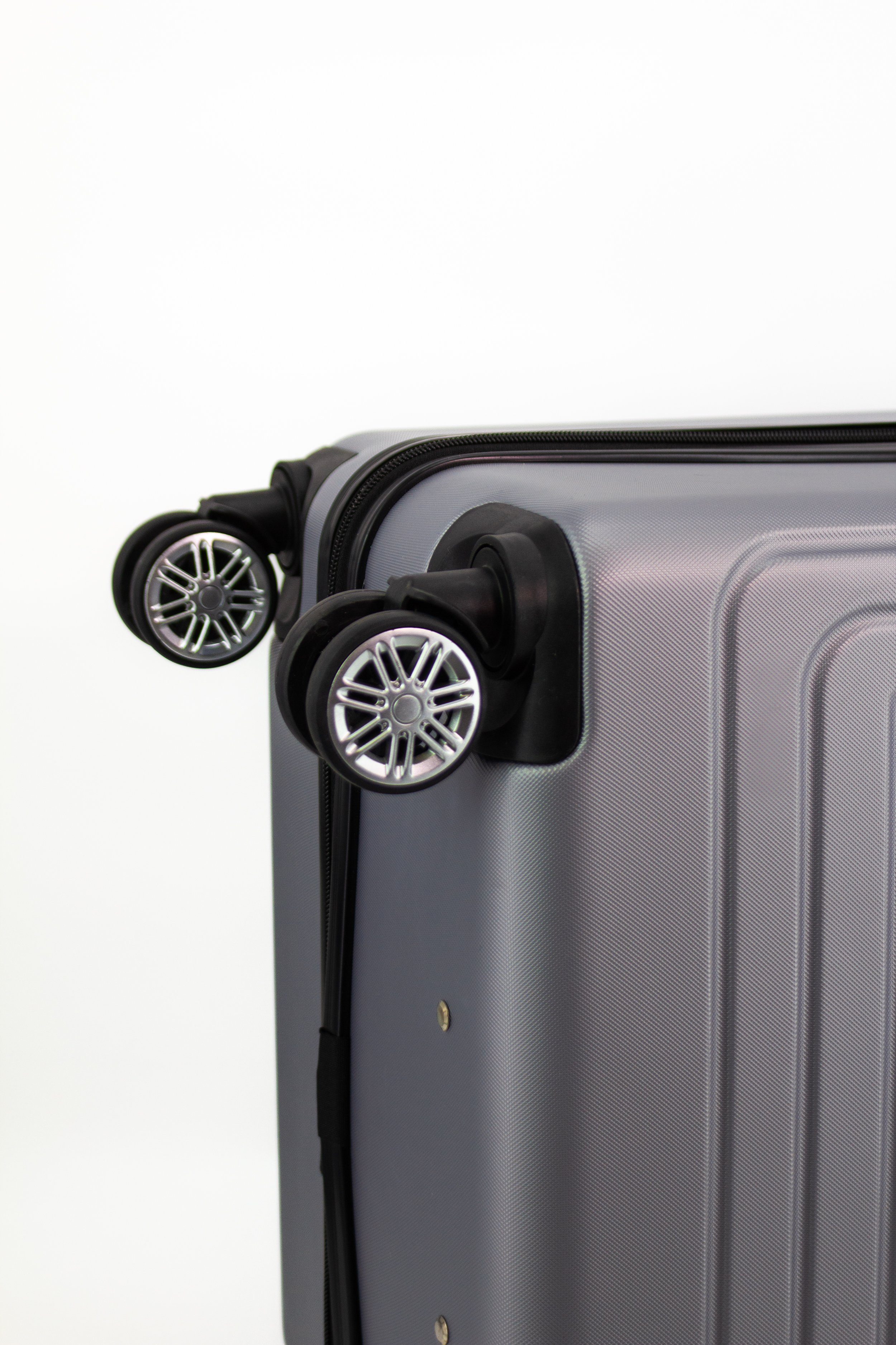Reisekoffer Doppelrollen, Hartschalen-Koffer, ABS Gray 100% 360° Silver 052, Easy Hartschalen-Trolley Jade Move