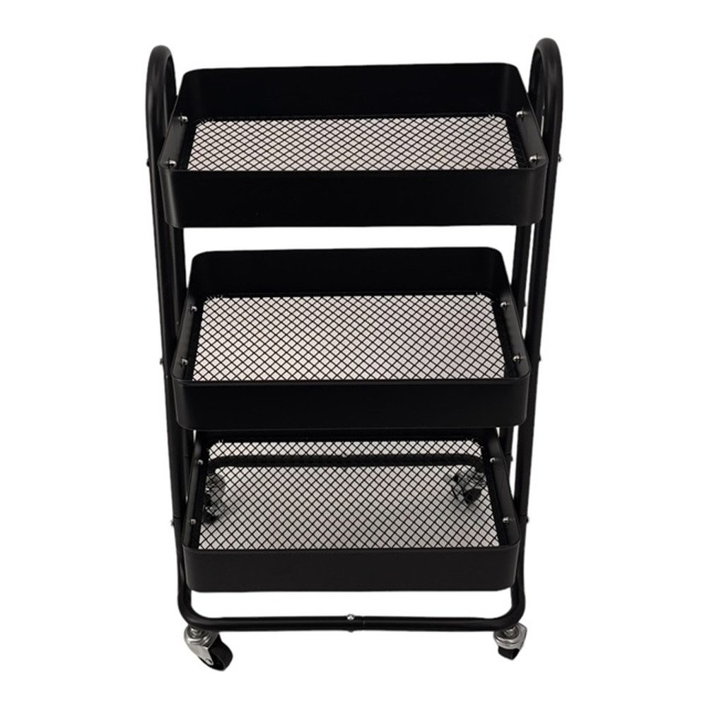 PREISBRECHER Servierwagen RAJA, in schwarz, Lackiert, Metall - 46x78x34cm (BxHxT)