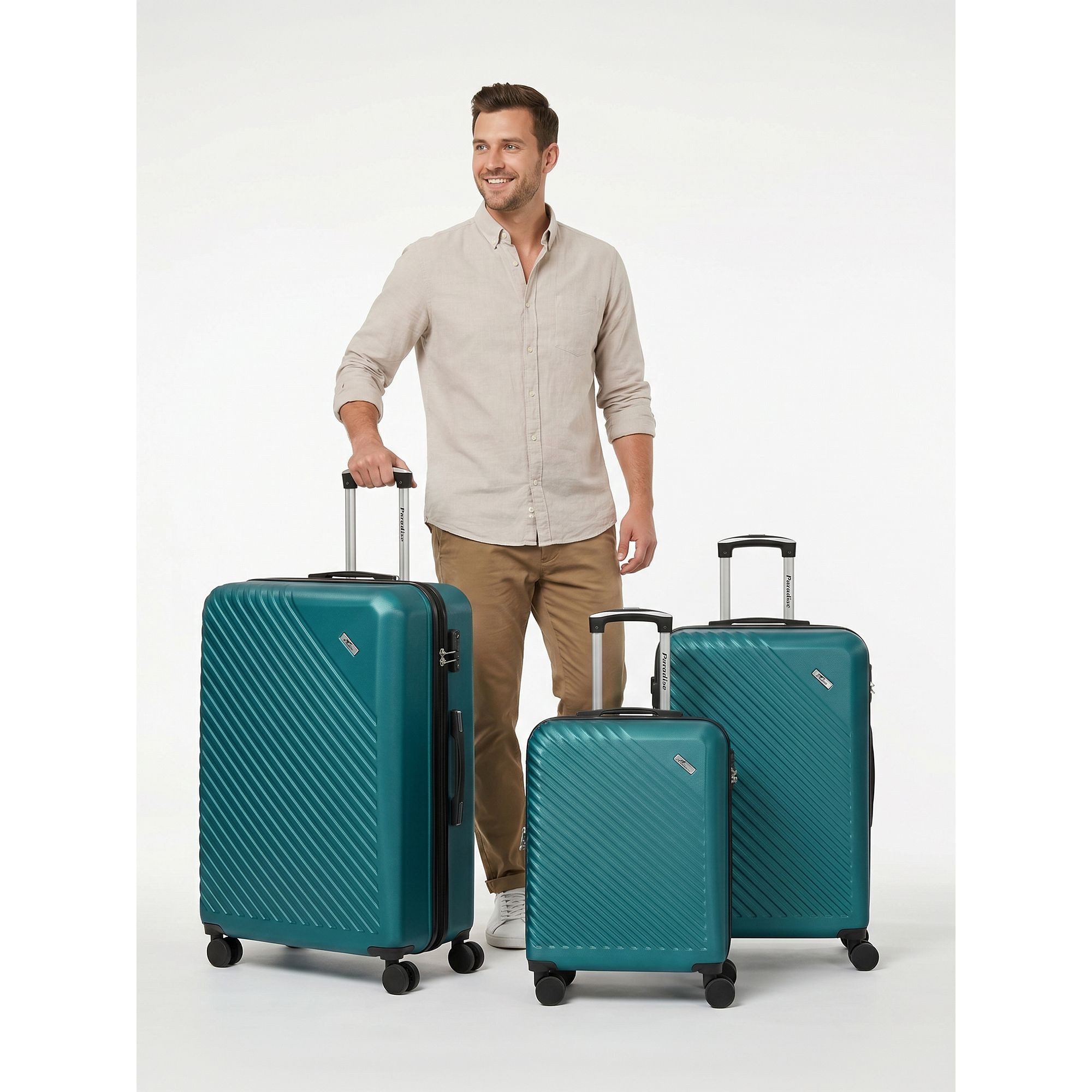 CHECK.IN® Trolleyset Paradise 2.0, 4 Rollen, (3-teilig, 3 tlg), ABS