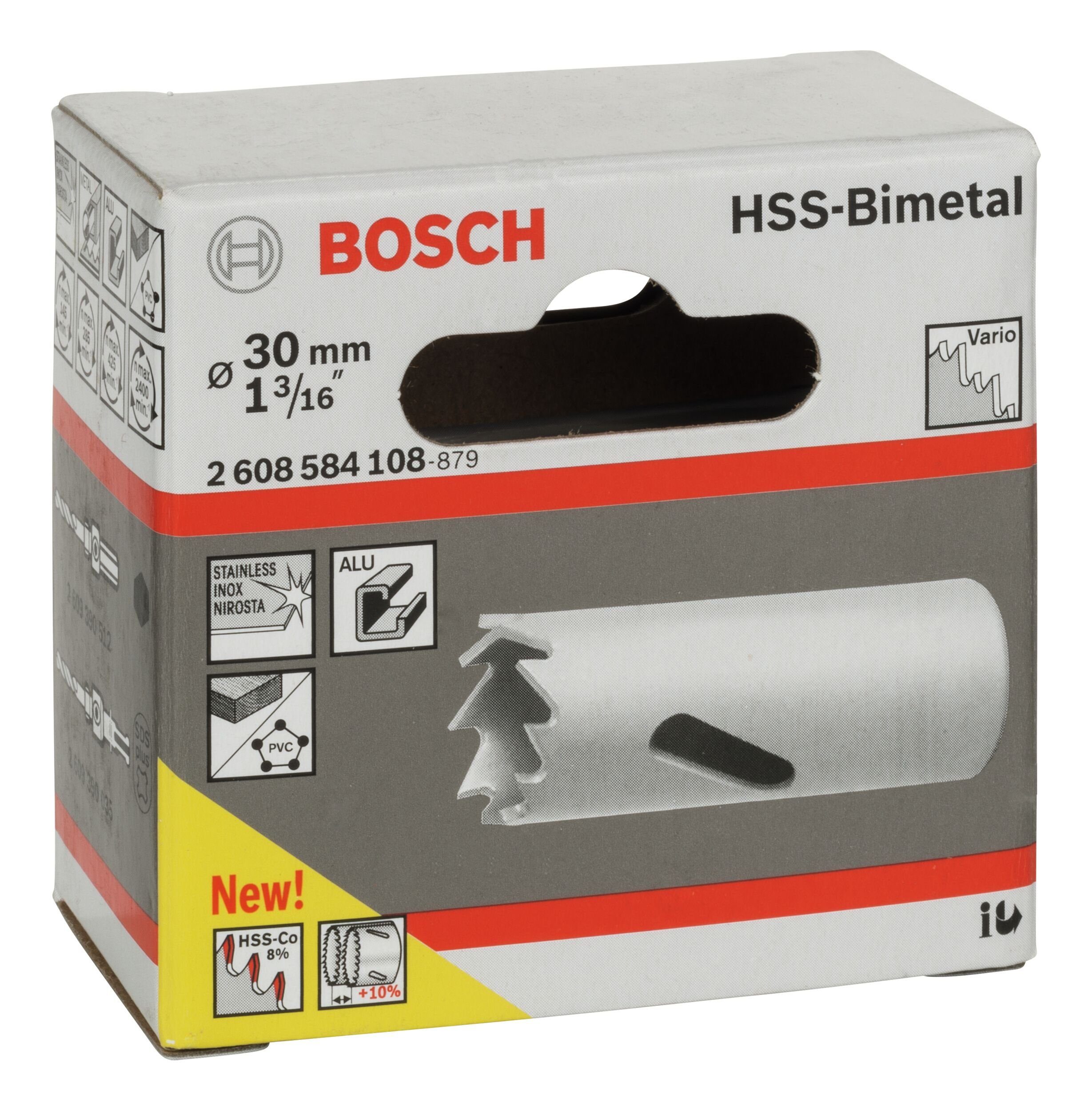 Bosch Accessories BOSCH Lochsäge, Ø für mm, Standardadapter 30 - 1 3/16" HSS-Bimetall 
