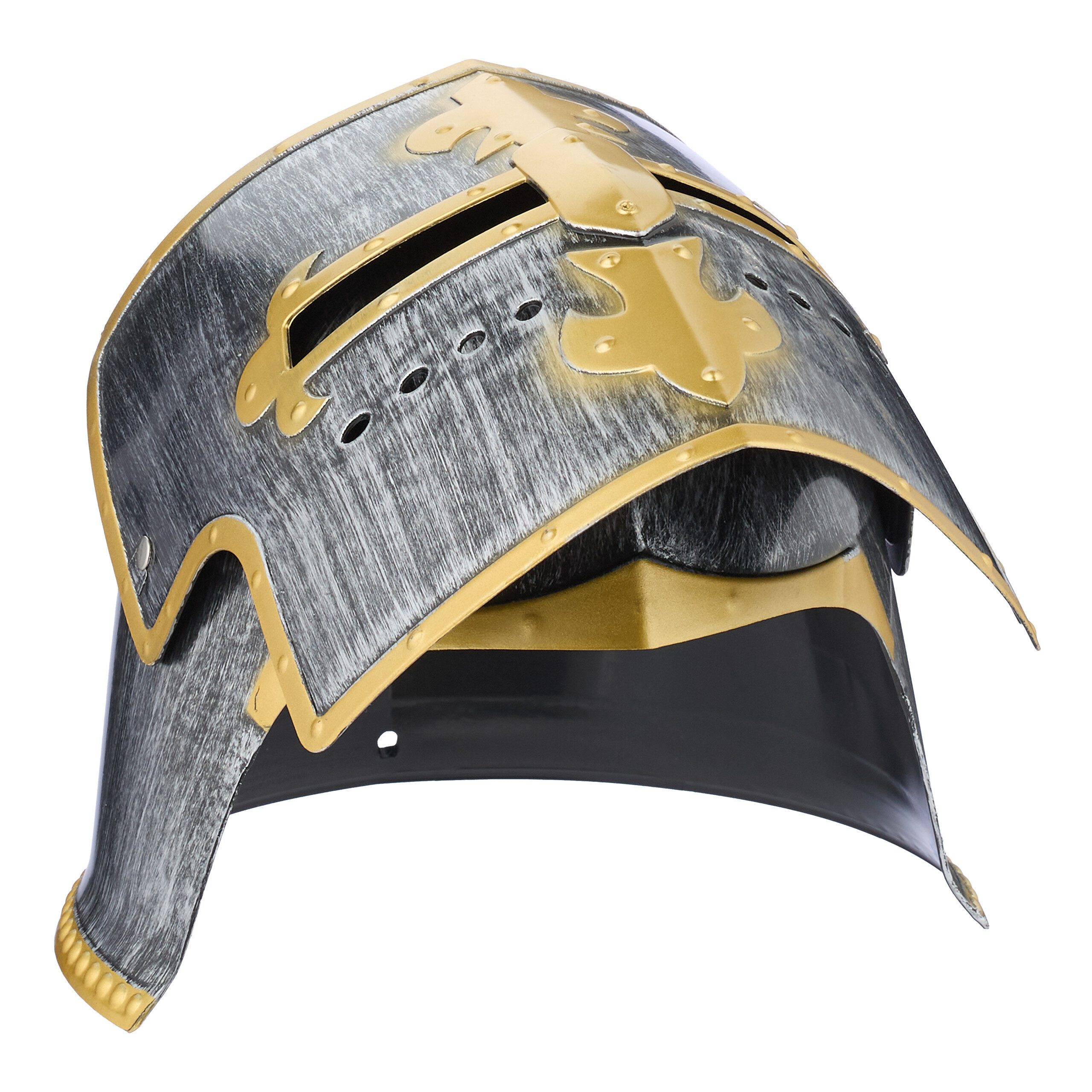 relaxdays Spielzeug-Helm 2x Ritter Helm mit klappbarem Visier