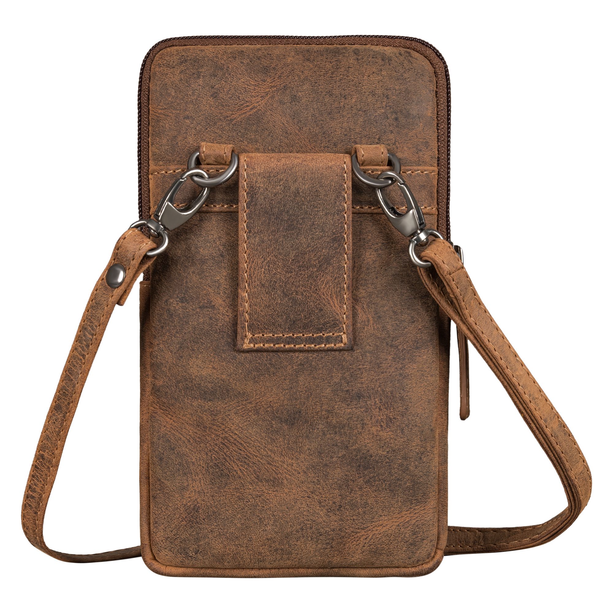 STILORD Handtasche "Mauve" 2-in-1 Gürteltasche Umhängetasche Herren Leder Klein