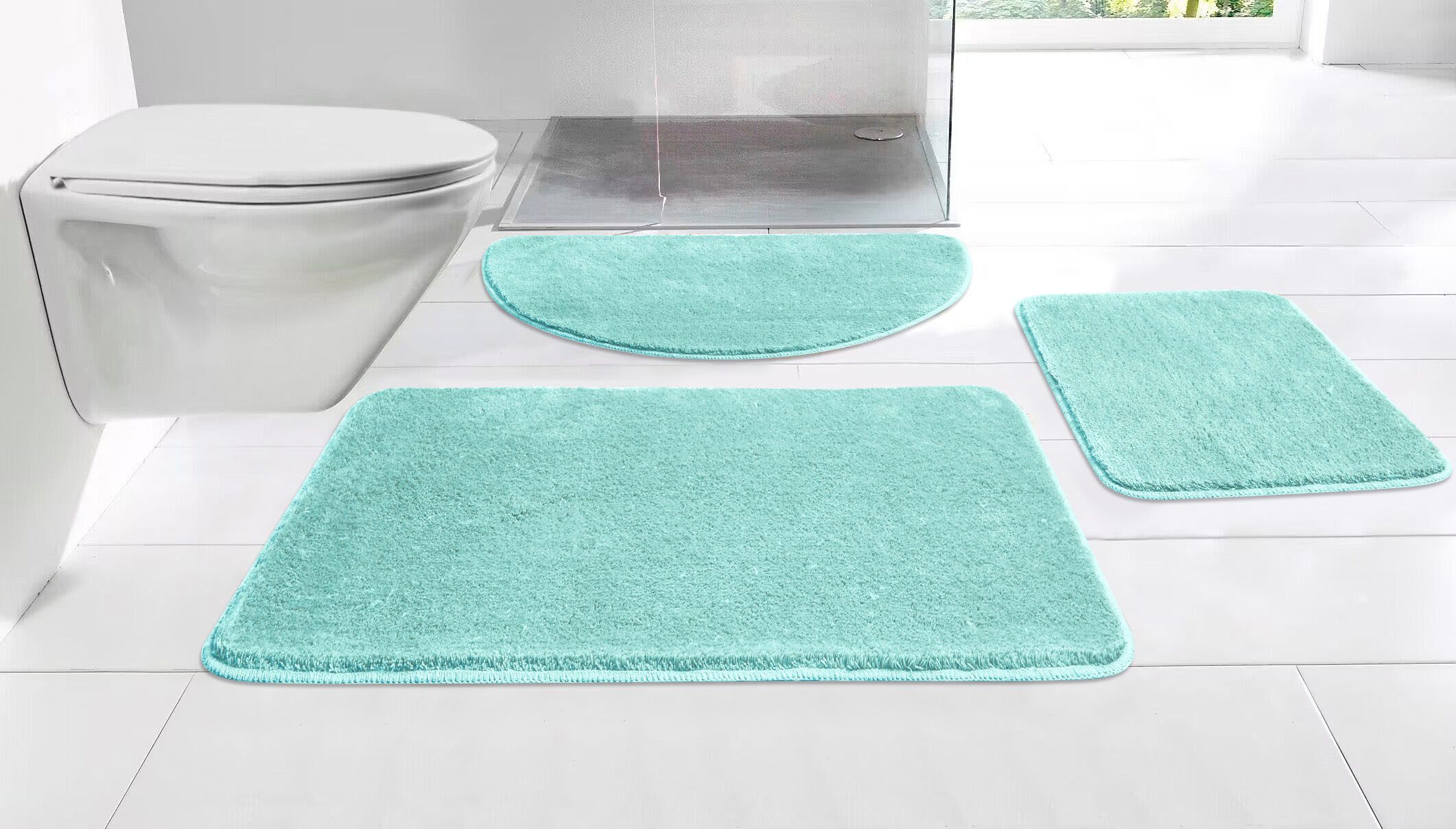 my home Badematte Merida Kurzflor, Badteppich, günstig online kaufen