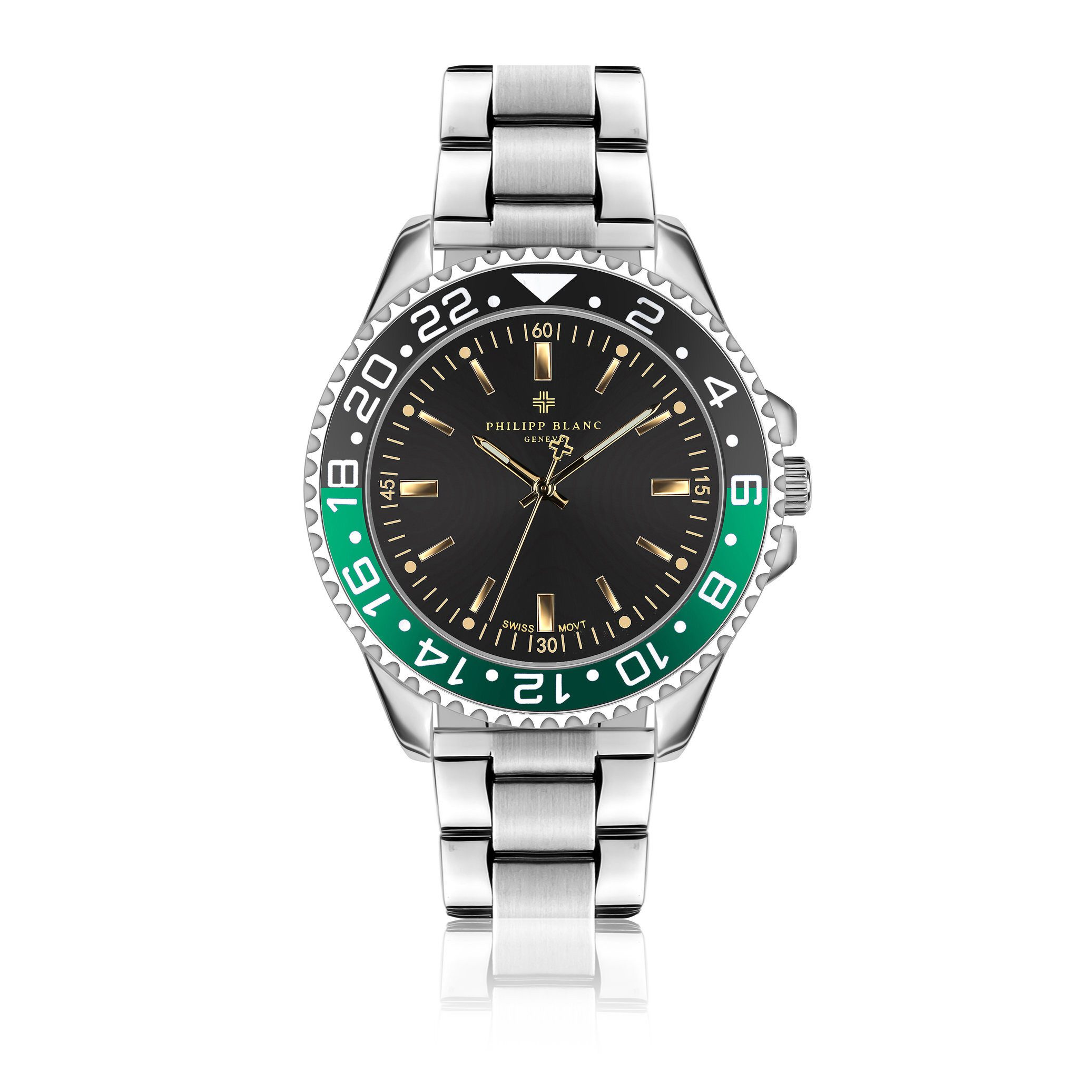 PHILIPP BLANC Quarzuhr PD4-B100S Glarus Silver Link