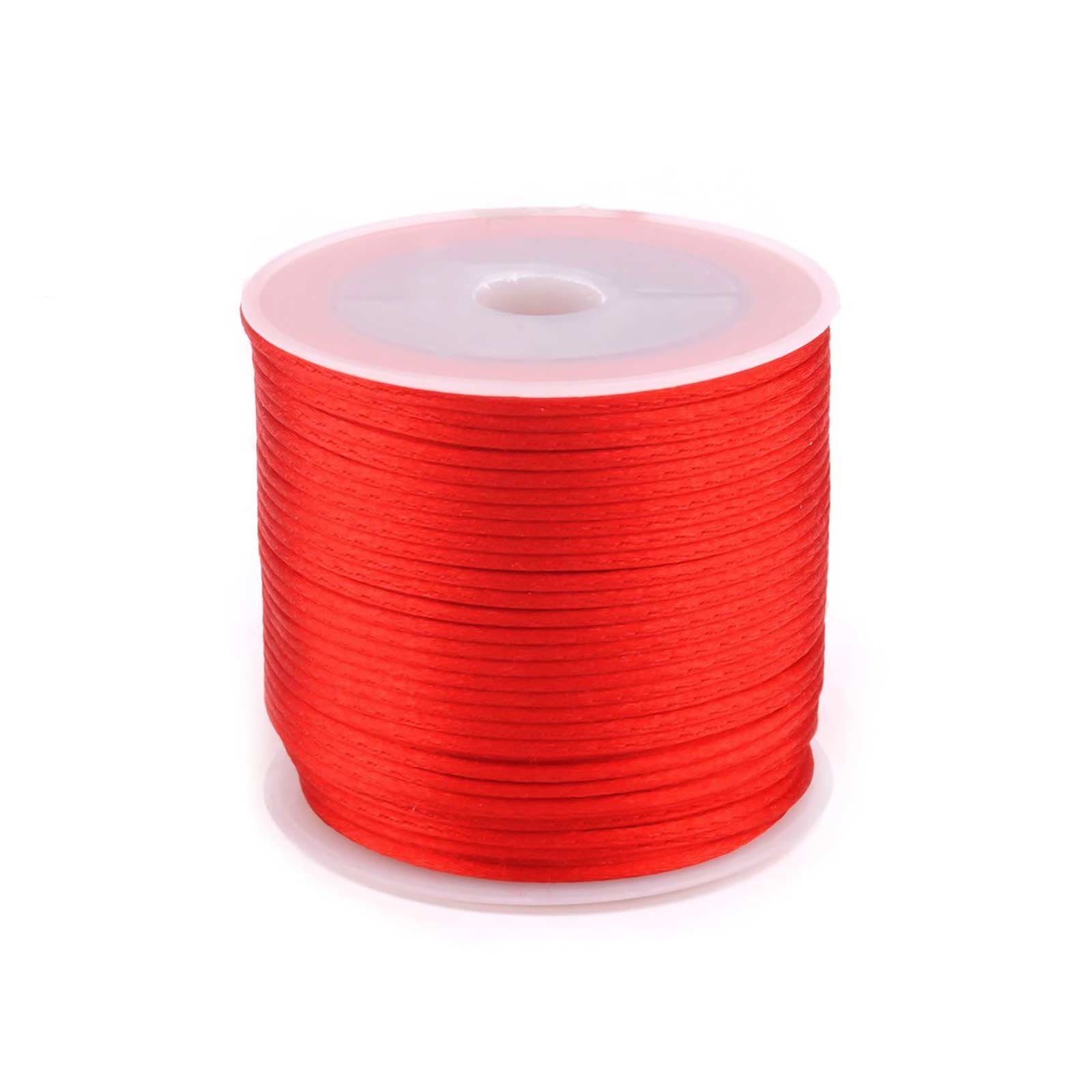 maDDma Seil 30m Satinschnur Flechtkordel Kumihimo 1mm, rot
