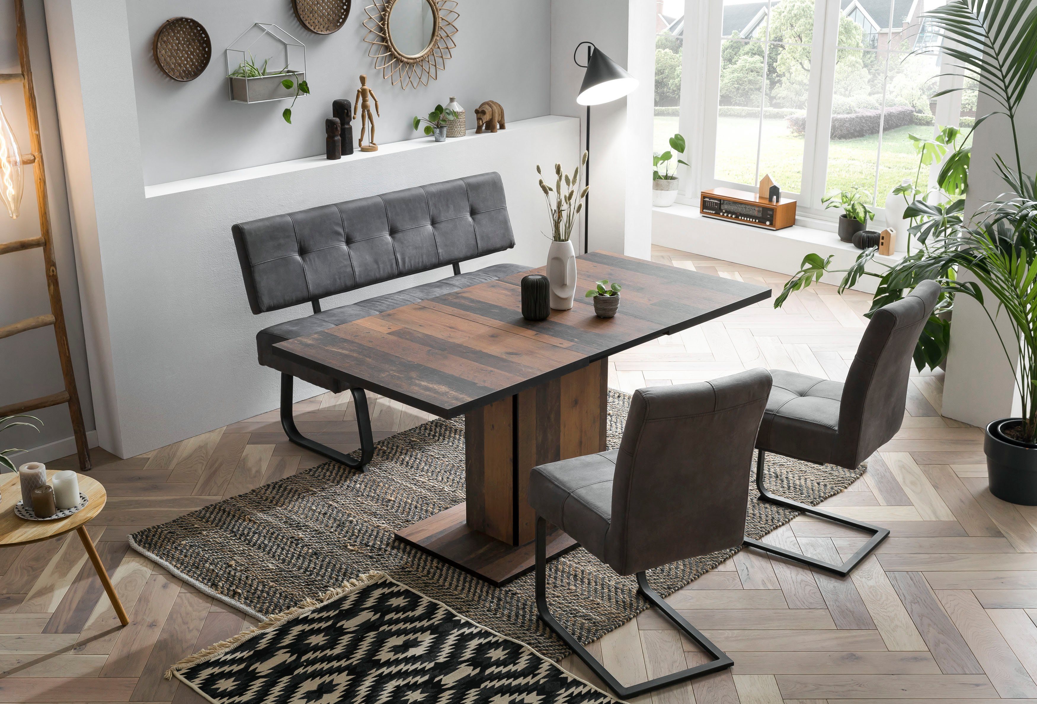 HELA Essgruppe Luise I G (Bank, Стулья, Tisch), (Set, 4-tlg), Komfortsitz mit Federkern, Хиты продаж Tischgruppe, Esszimmer