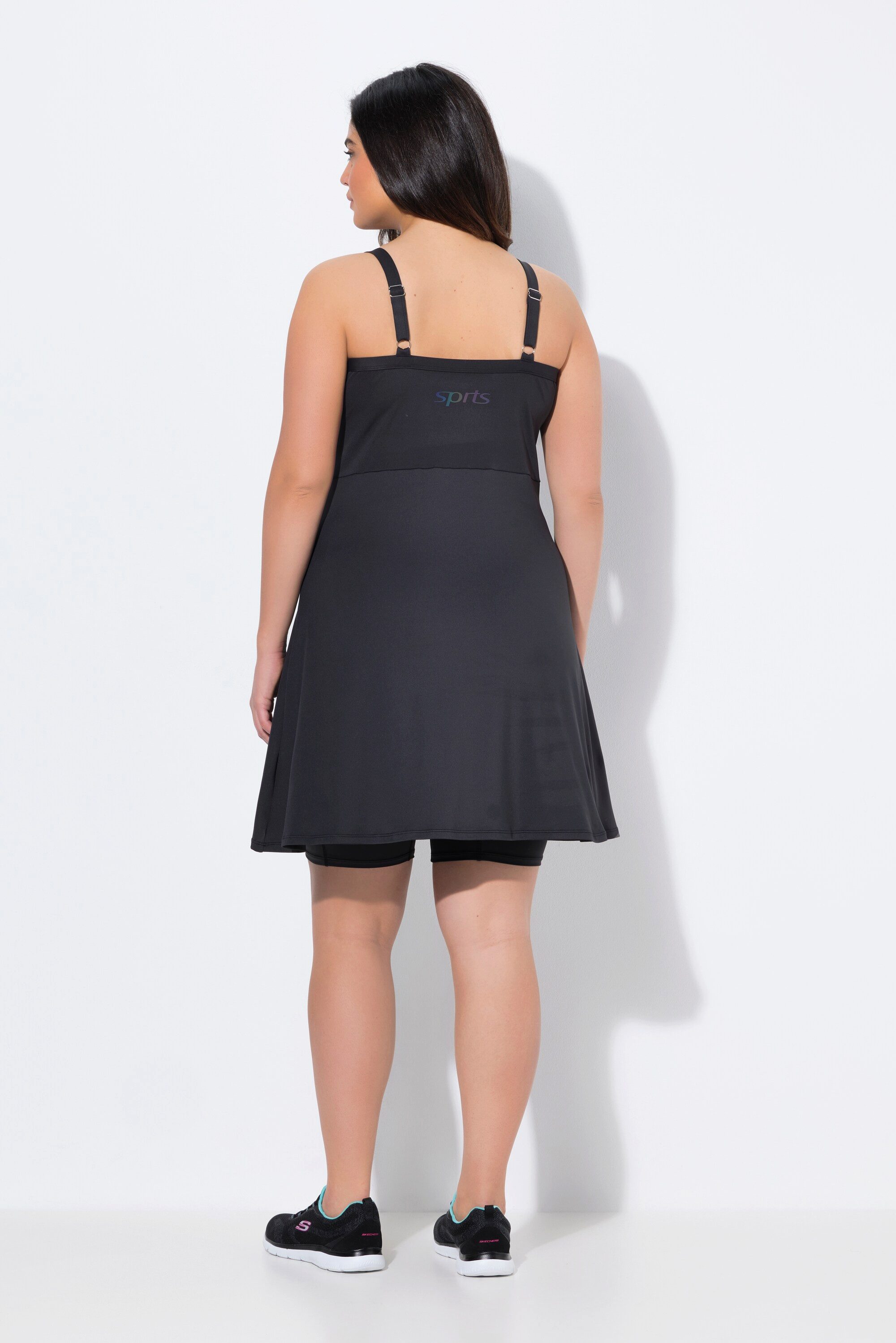 Ulla Popken Minikleid Aktivkleid integrierte Shorts Rundhals ärmellos