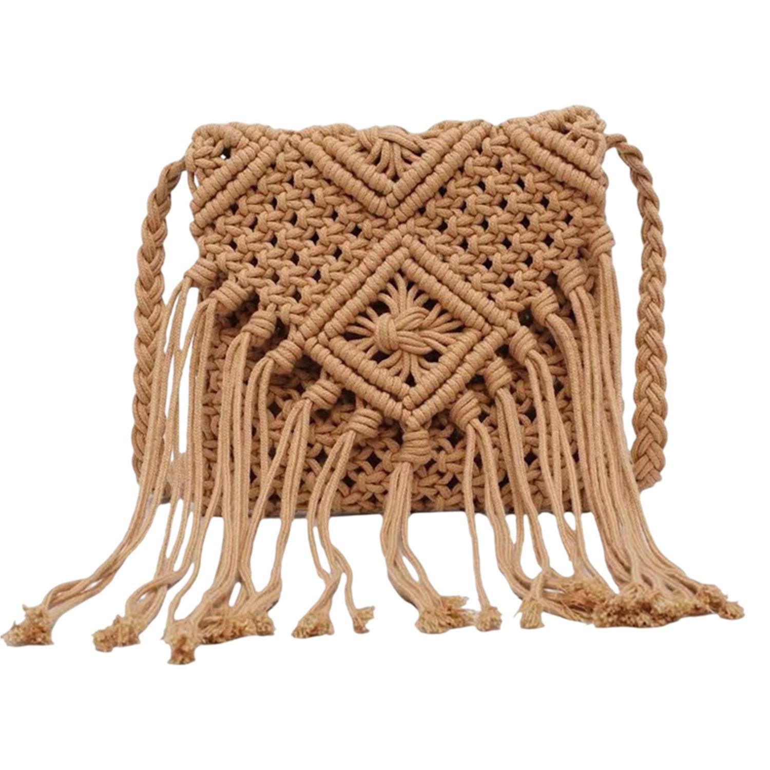 Umhängetasche Boho-Fransen Schultertasche,Große Kapazität,Mode Umhängetasche