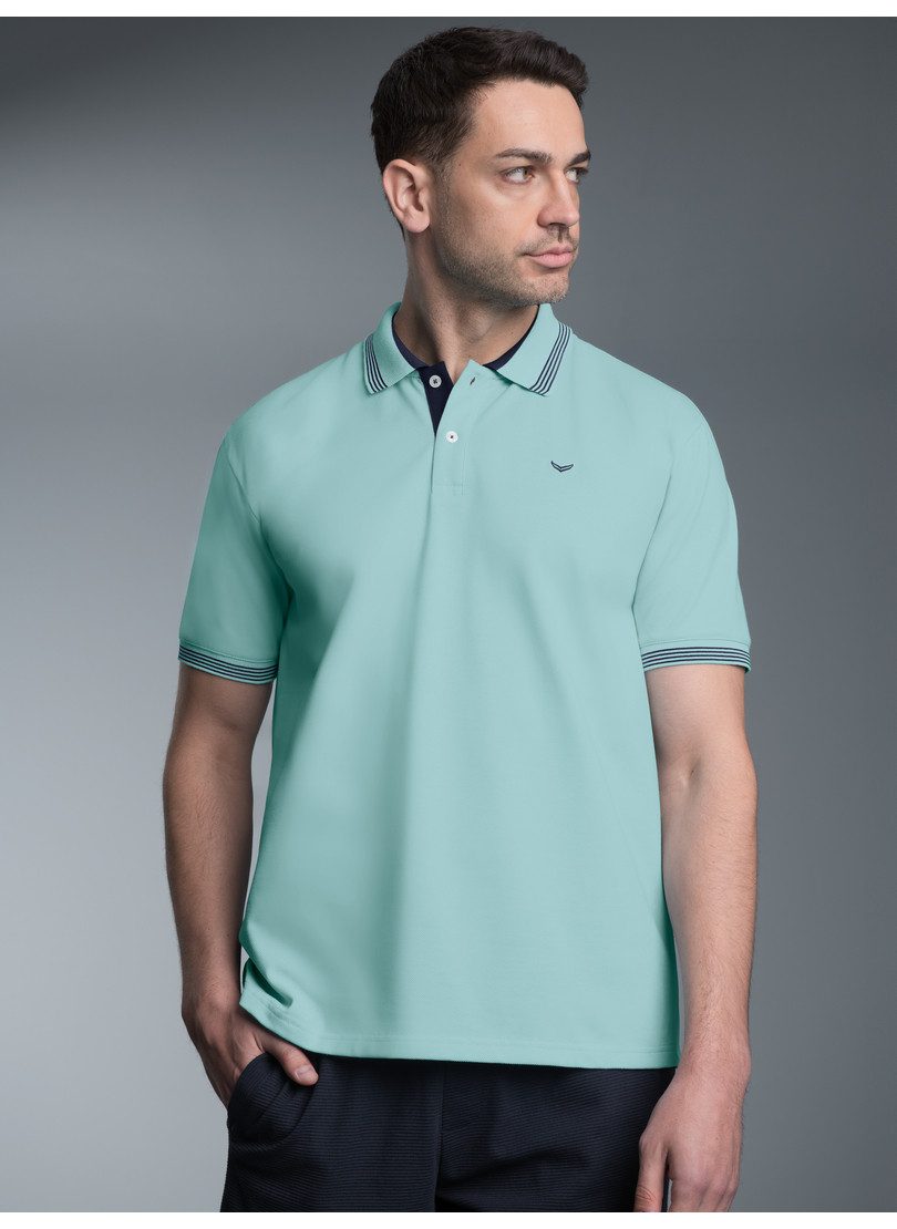 Trigema Poloshirt TRIGEMA Poloshirt mit kontrastfarbigen Akzenten (1-tlg)