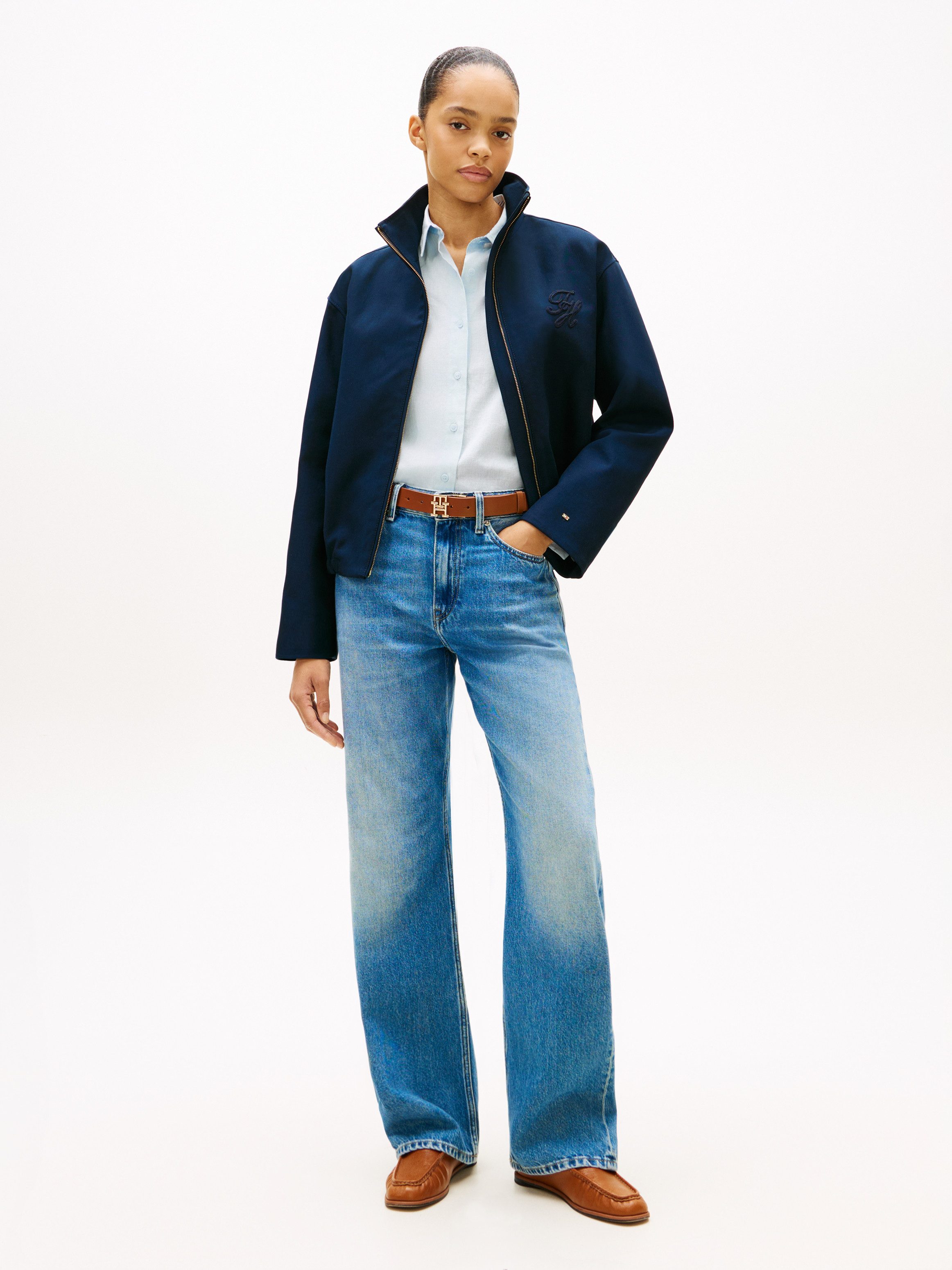 Tommy Hilfiger Bomberjacke TH COTTON BOMBER mit Reißverschluss