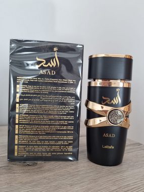 Lattafa Eau de Parfum Asad Unisex, EDP Spray, Glasflakon in außergewöhnlichem Design