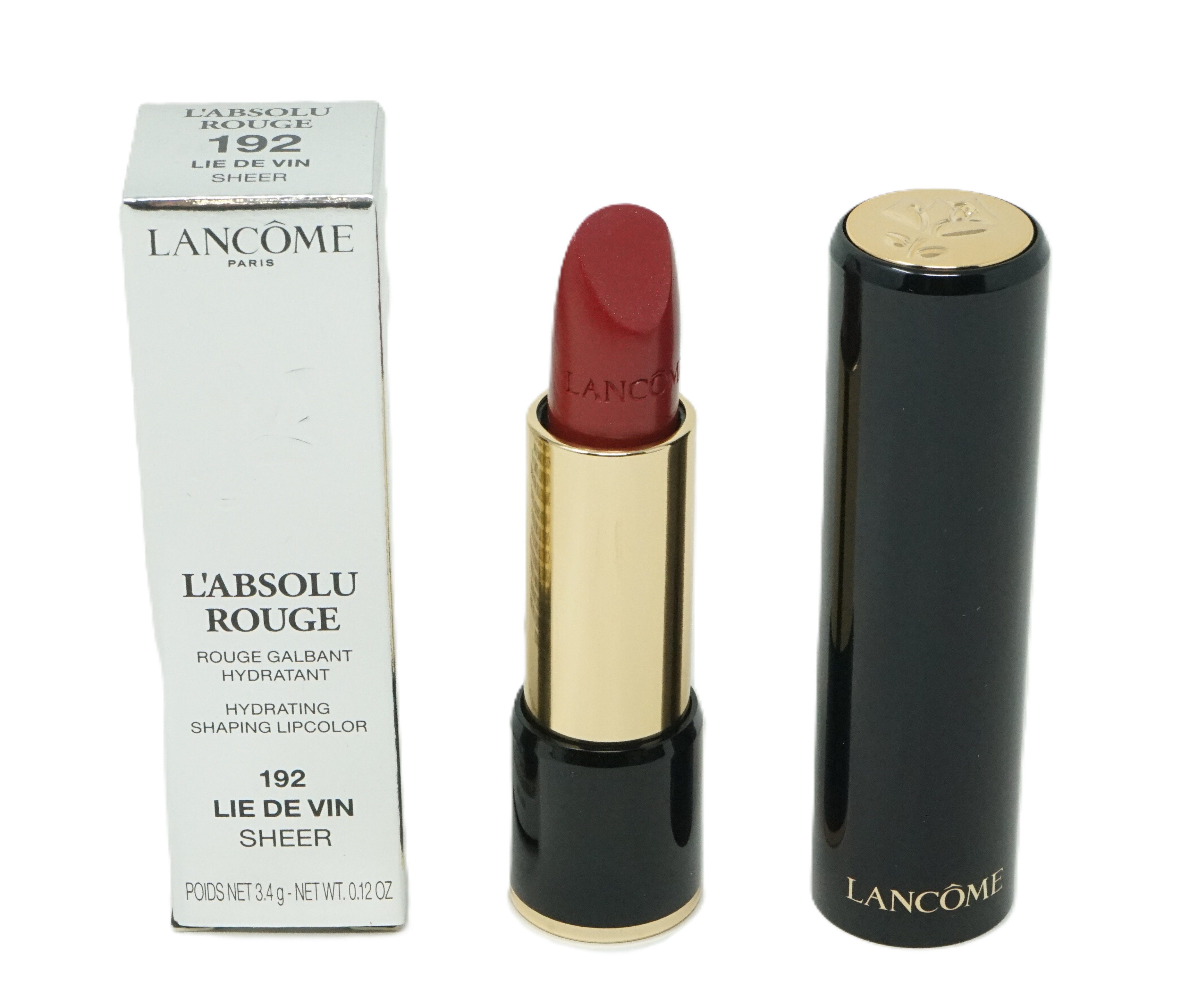 LANCOME Lippenstift Lancome L'Absolu Rouge Lippenstift 192 Lie De Vin Sheer 3,4g