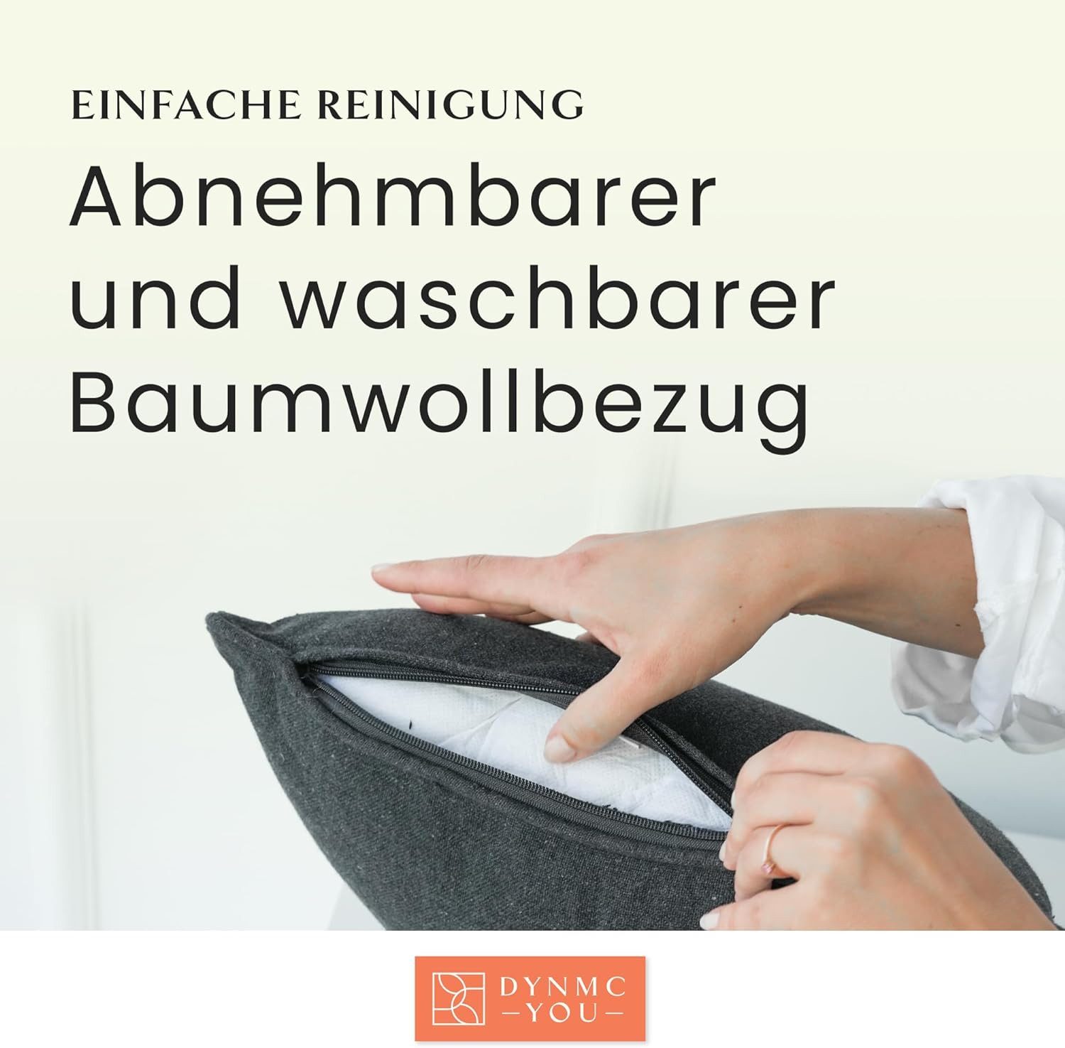 DYNMC you Sofakissen mit Füllung und Bezug - 2er Set mit Viel Füllung, Rückenkissen mit Baumwoll-Bezug - Bequeme Dekokissen