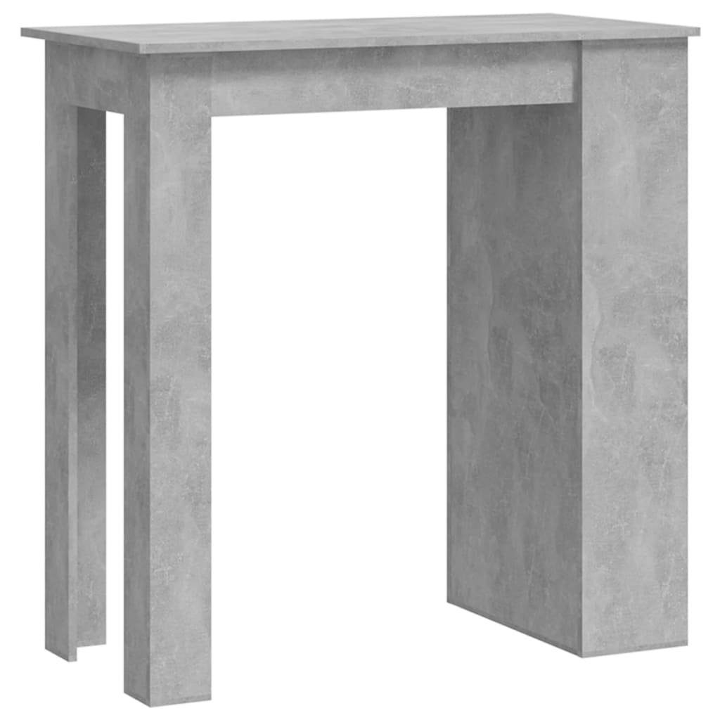 furnicato Stehtisch Bartisch mit Regal Betongrau 102x50x103,5 cm (1-St)