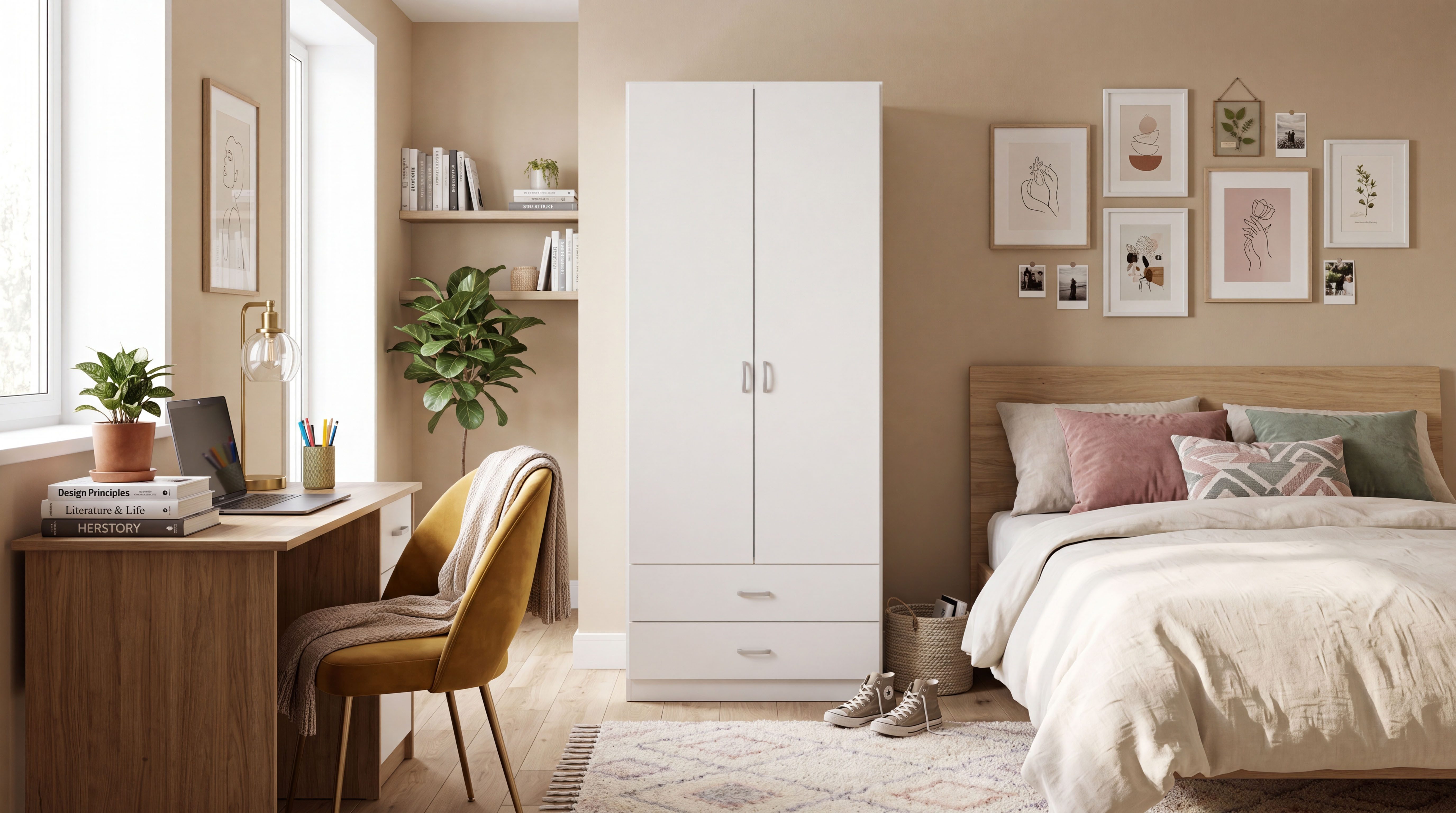 rauch Drehtürenschrank Kleiderschrank Garderobe GAMMA Breiten 91/136/181/226/271/315/360 cm (in 3 Ausstattungen BASIC/CLASSIC/PREMIUM (inkl. SOFT-CLOSE-Funktion) mit Schubladen, verschiedene Griff-Varianten TOPSELLER MADE IN GERMANY