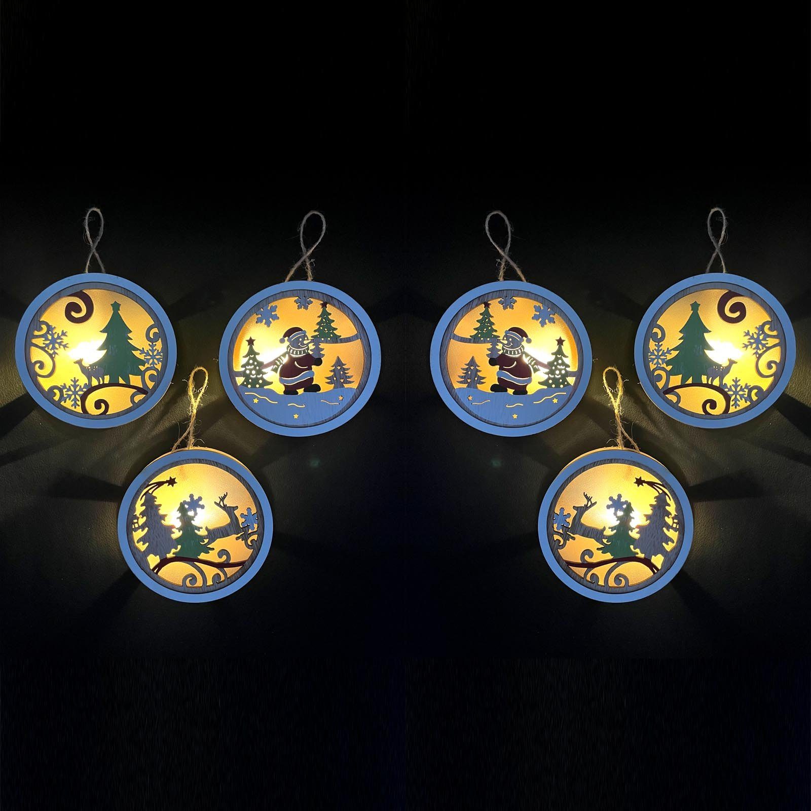 HAC24 Dekohänger Weihnachten Holz Deko Hängedeko Weihnachtsdeko Holzanhänge günstig online kaufen