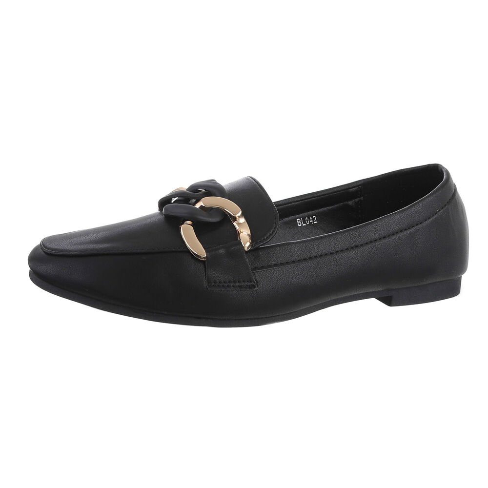 Ital-Design Damen Mokassins Freizeit Slipper (79598956) Blockabsatz Mokassi günstig online kaufen