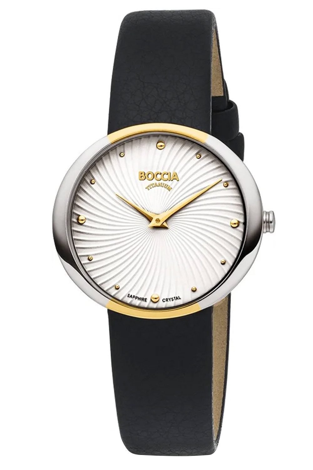 Boccia Quarzuhr Titan Schwarz/Zweifarbig