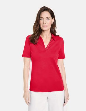 GERRY WEBER Kurzarmshirt Poloshirt aus Baumwolle