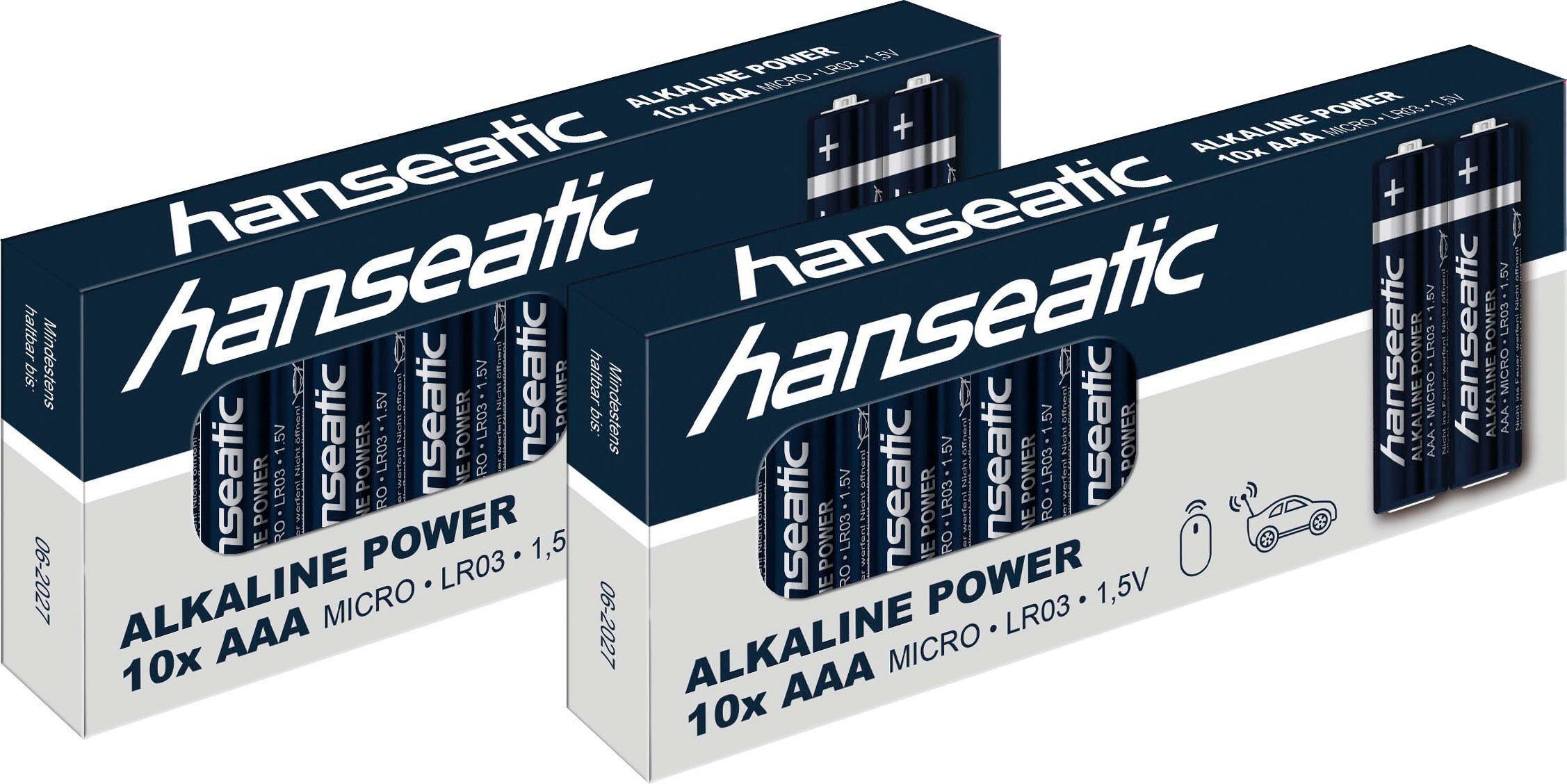 + Hanseatic Stück AAA 48 (48 Batterie, 9V 4x Set + + Batterien 20x Mix C AA 4x St), 20x Batterie