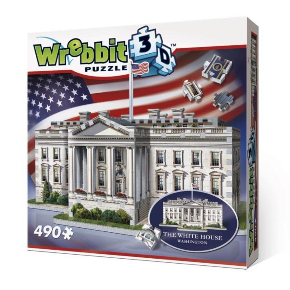 Folkmanis Handpuppen Puzzle The White Puzzleteile 499 (Puzzle), Washington House - 3D