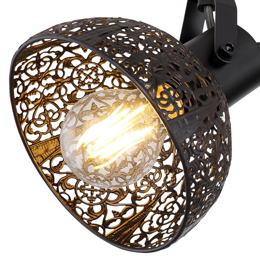 LED im Ess Zimmer Lampe etc-shop Deckenspot, Wohn Spot Retro Warmweiß, Leuchtmittel inklusive, Decken verstellbar Dekor Strahler