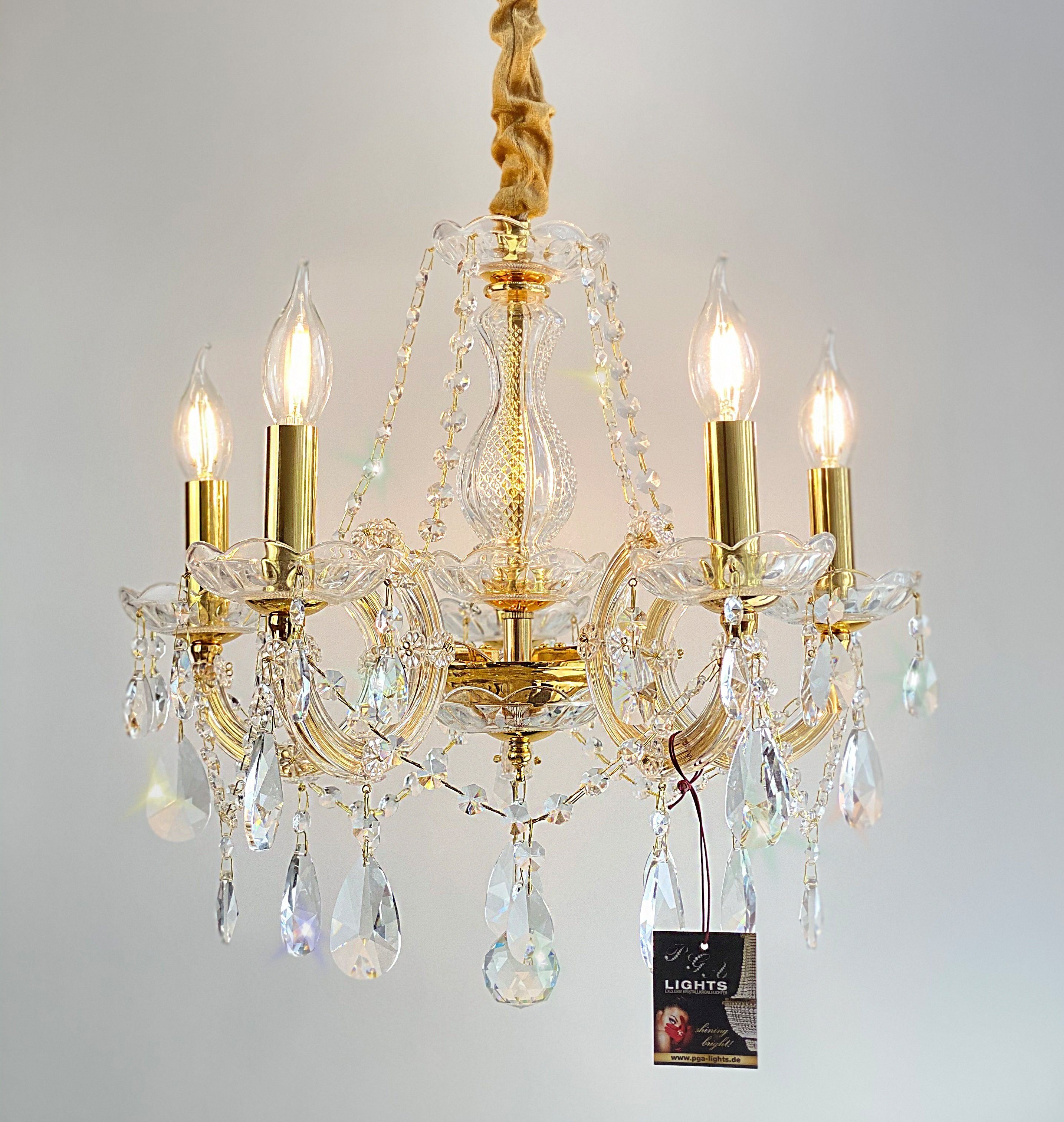 PGA-Lights Kronleuchter Kristall Kronleuchter Ø48cm 5 günstig online kaufen