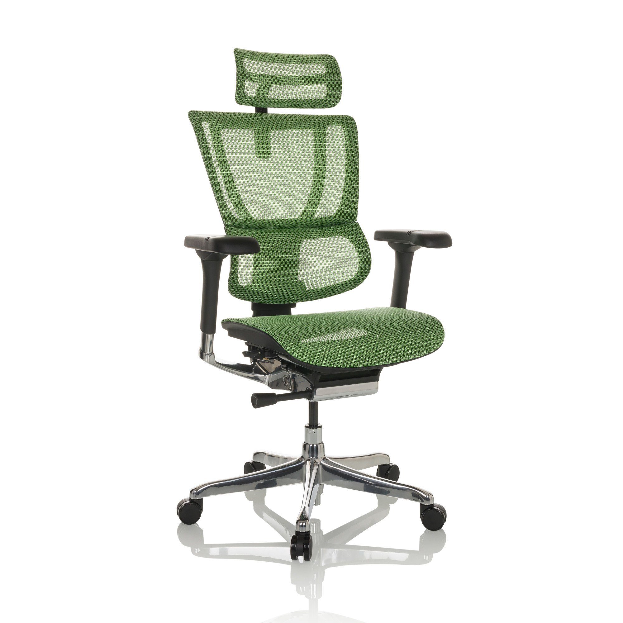hjh OFFICE Drehstuhl Luxus Chefsessel Bürostuhl Netzstoff St), SLIM Grün ergonomisch ERGOHUMAN I (1