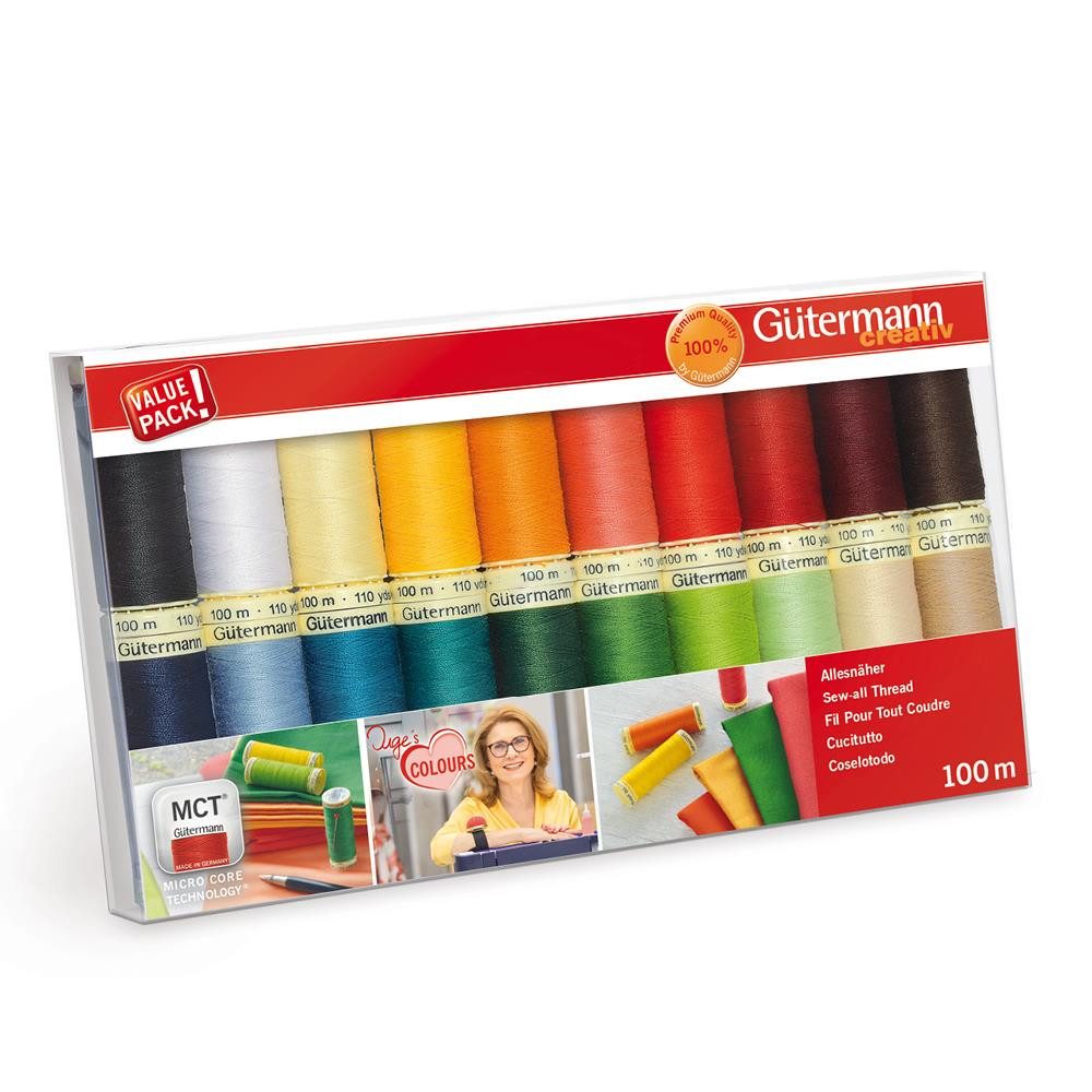 Gütermann Gütermann Nähfaden-Set Allesnäher - Inges Lieblingsfarben 20x100m Nähgarn, 2000,00 m