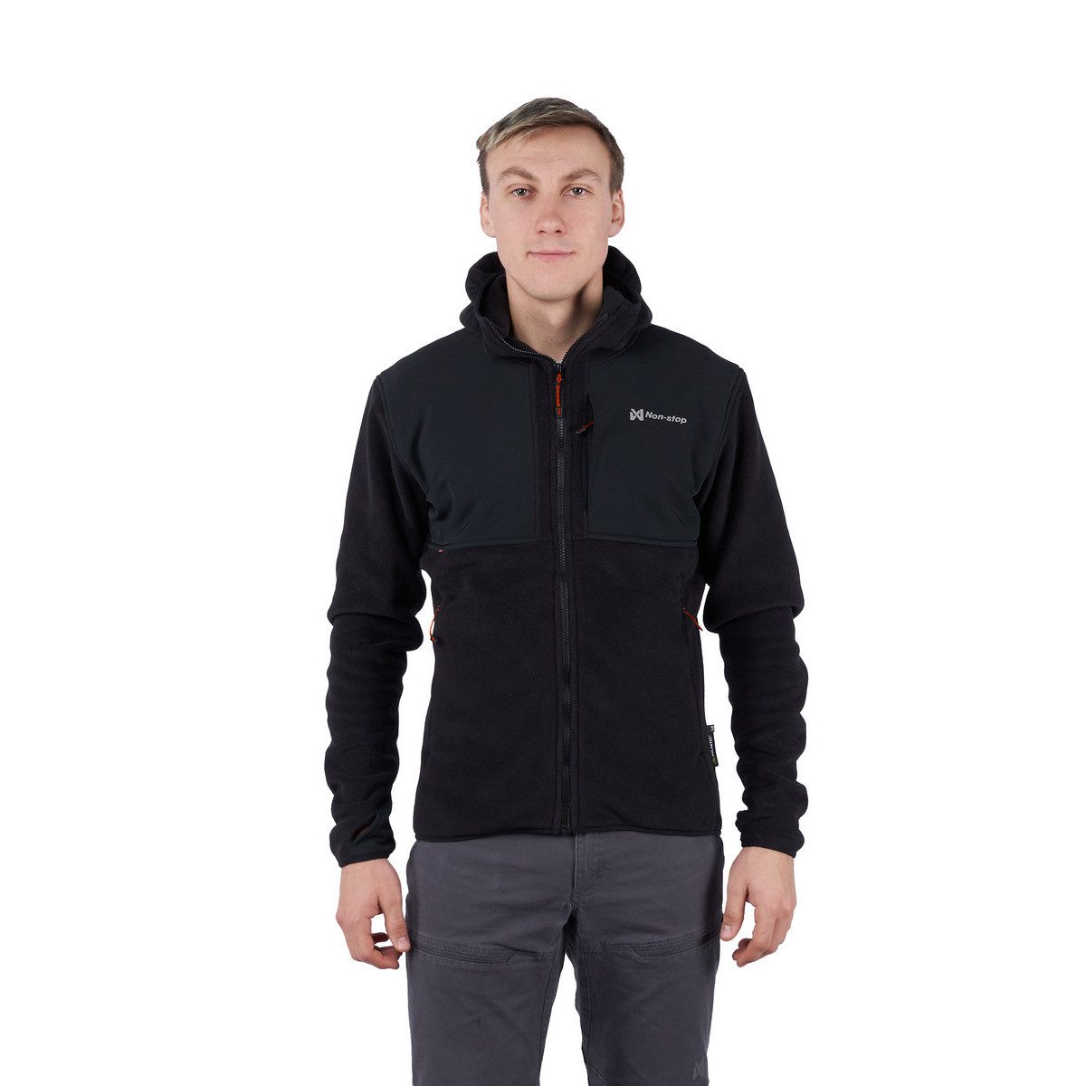 Hoodie Herren Kapuzenjacke Hoodie FZ schwarz