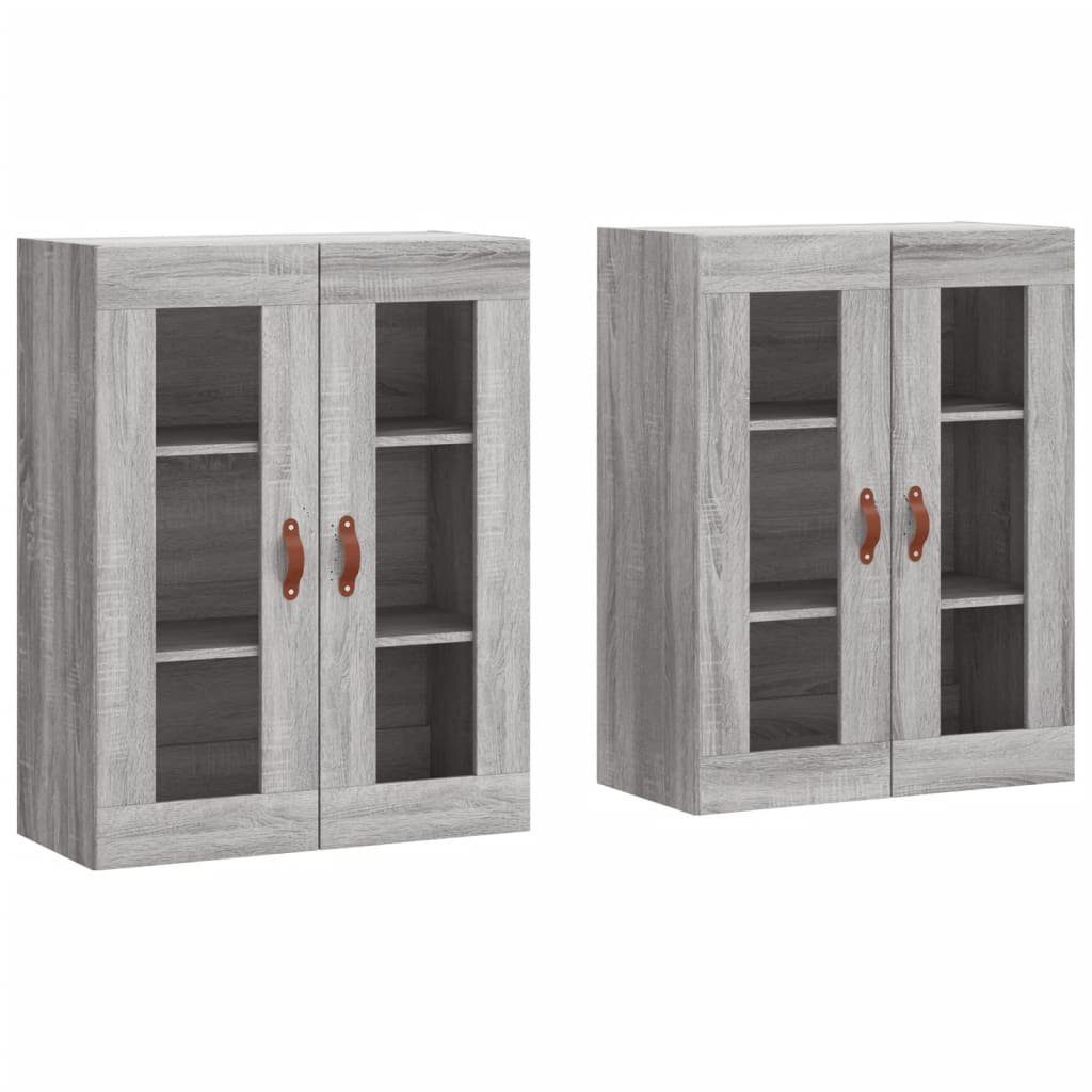 vidaXL Sideboard Wandschränke 2 Stk. Grau günstig online kaufen