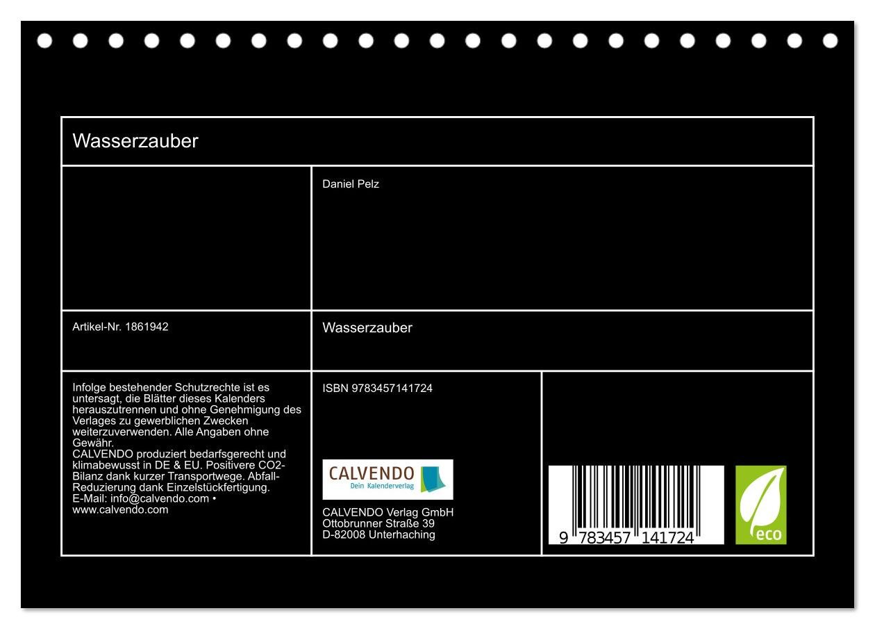Thumbnail - CALVENDO Wandkalender Wasserzauber (Tischkalender 2025 DIN A5 quer), CALVENDO Monatskalender