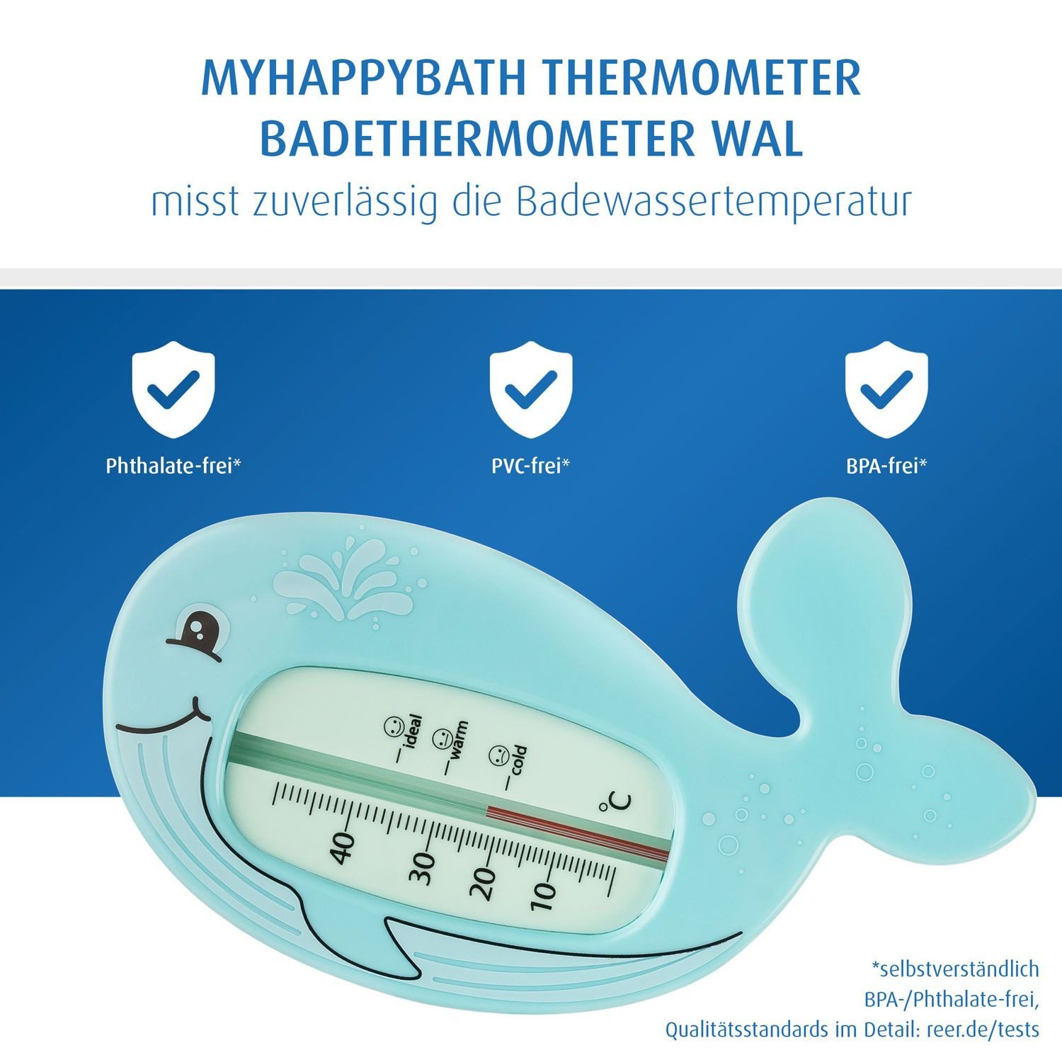 Reer Badethermometer Blau, 1-tlg.