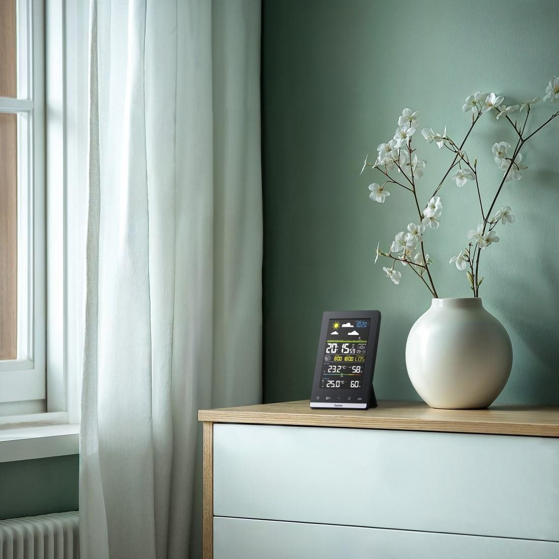 Hama Wetterstation Funk mit Außensensor (digital, Vorhersage) Wetterstation (innen und außen)