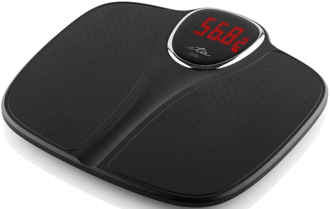 eta Personenwaage Anita ETA278190000, extra große Zahlen, LCD-Display, bis 180 Kg
