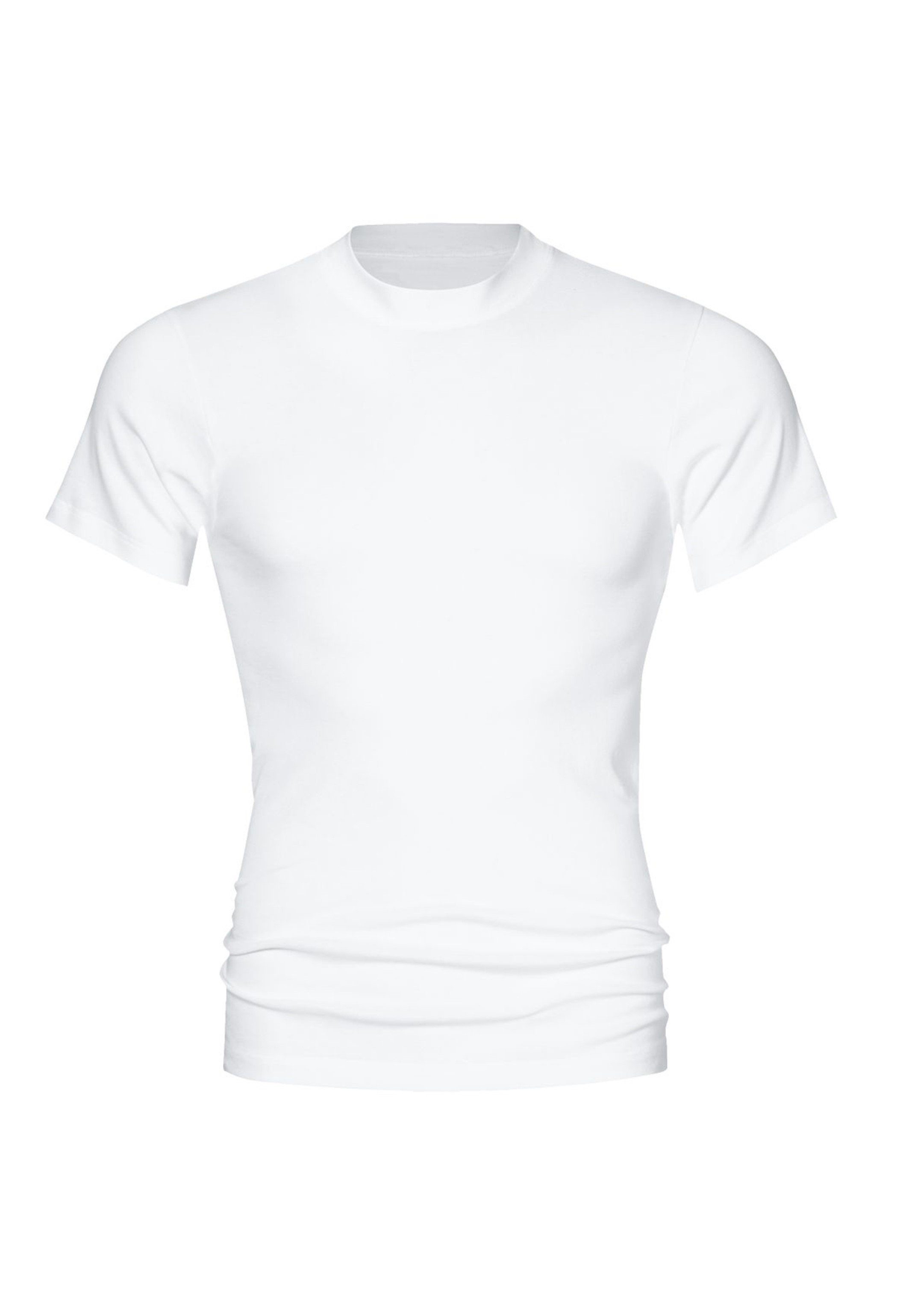 Kurzarm (1-St) Shirt Baumwolle Weiß / - Thermoregulierend - Unterhemd Cotton Unterhemd Dry Mey