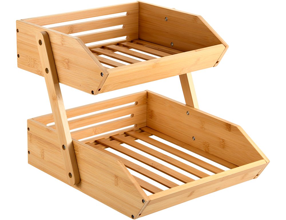 KESPER® Ablageregal Regal, 2 Stufen, Bambus, FSC, 1-tlg. günstig online kaufen