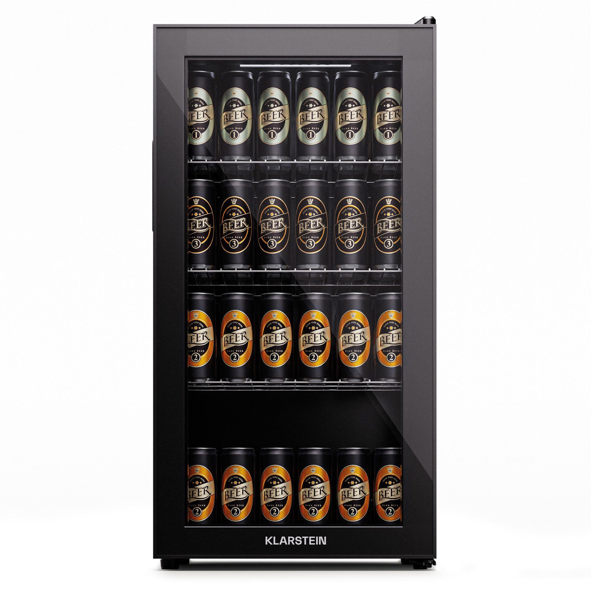Klarstein Getränkekühlschrank HEA-Bersafe-74-bl 10045534A, 84 cm hoch, 43 cm breit, Bier Hausbar Getränkekühlschrank Flaschenkühlschrank Glastür