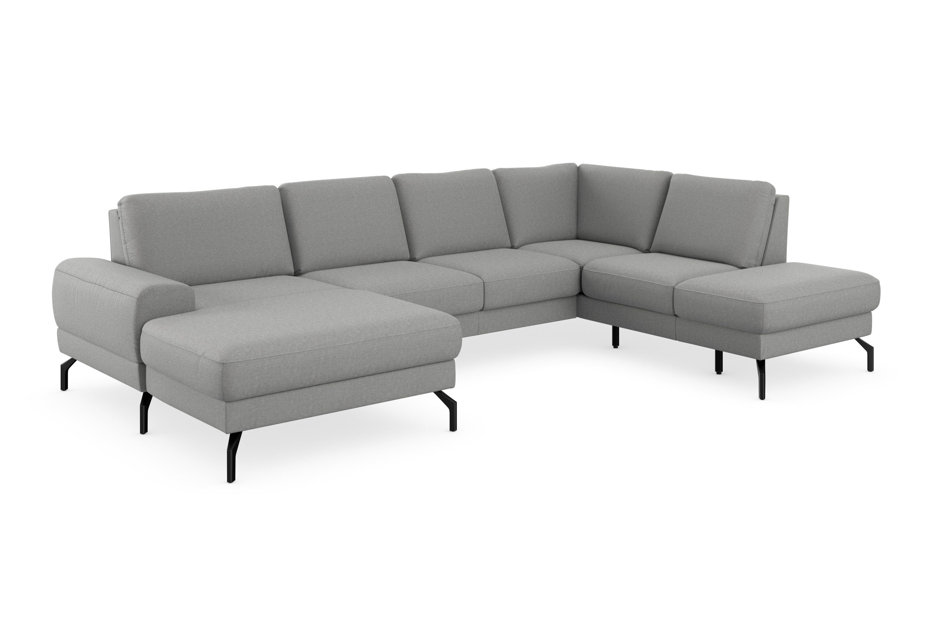 sit&more Wohnlandschaft Cinturo U-Form, inklusive Sitztiefenverstellung und Federkern, Sitzhöhe 48 cm