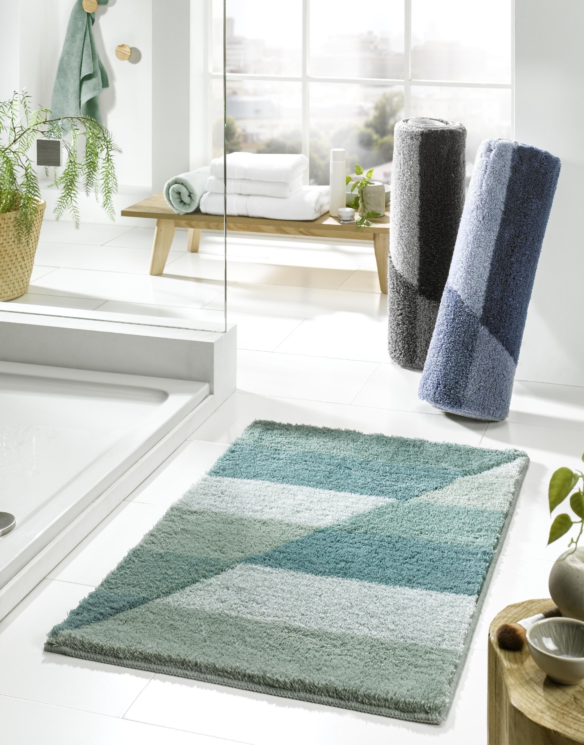 Kleine Wolke Badematte Kleine Wolke Badteppich FARELLA LBH 60x50x2 cm grün Badematte