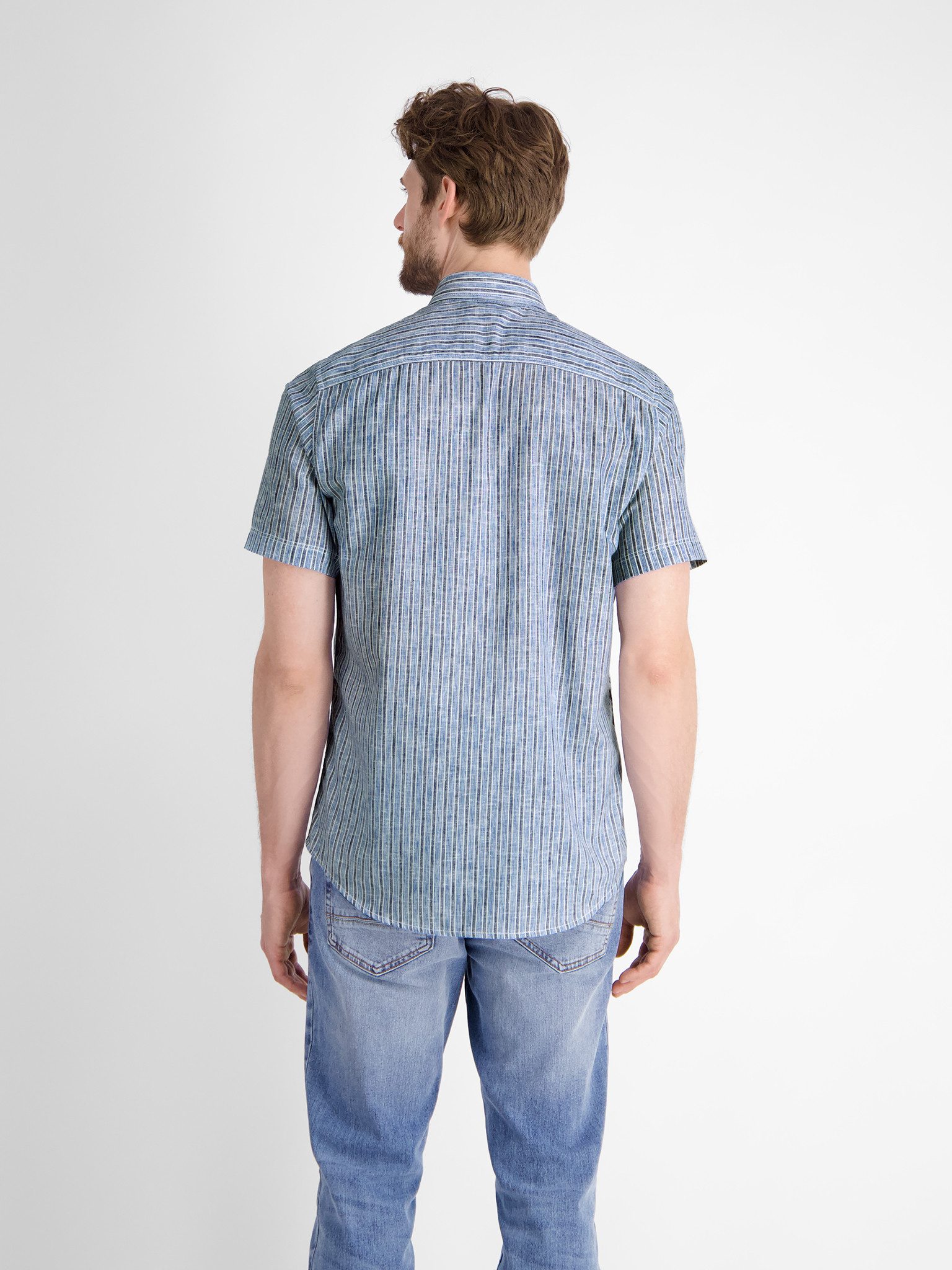 LERROS Kurzarmhemd mit Streifen Muster günstig online kaufen