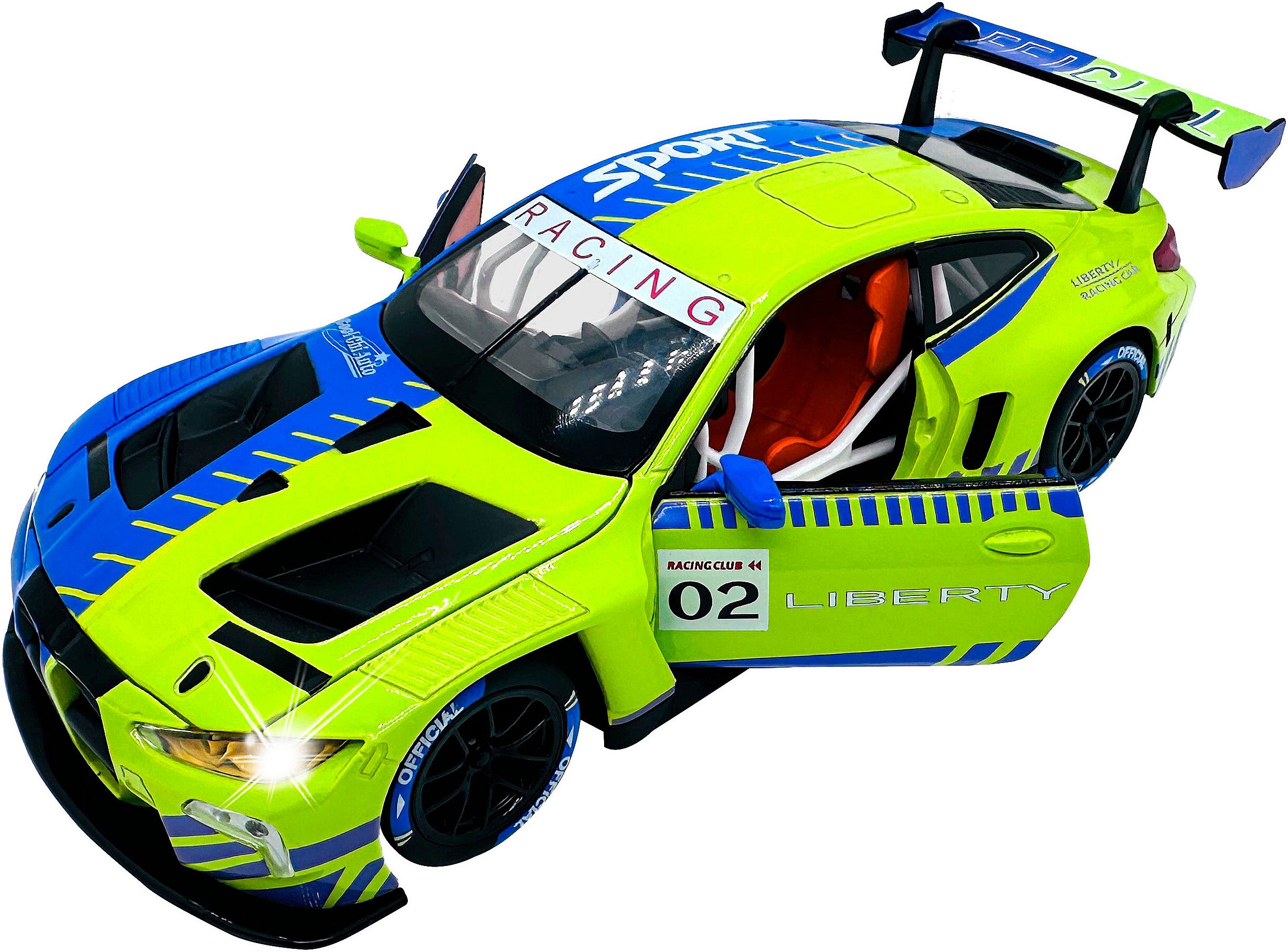 Jamara Spielzeug-Auto Diecast, BMW M4 GT3 inklusive Batterien, LED Licht; Maßstab 1:24