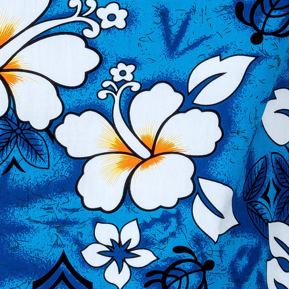 Hawaiihemdshop.de Hawaiihemd Hawaii Hemd Herren Baumwolle Kurzarm Hawaiihemd mit Blüten