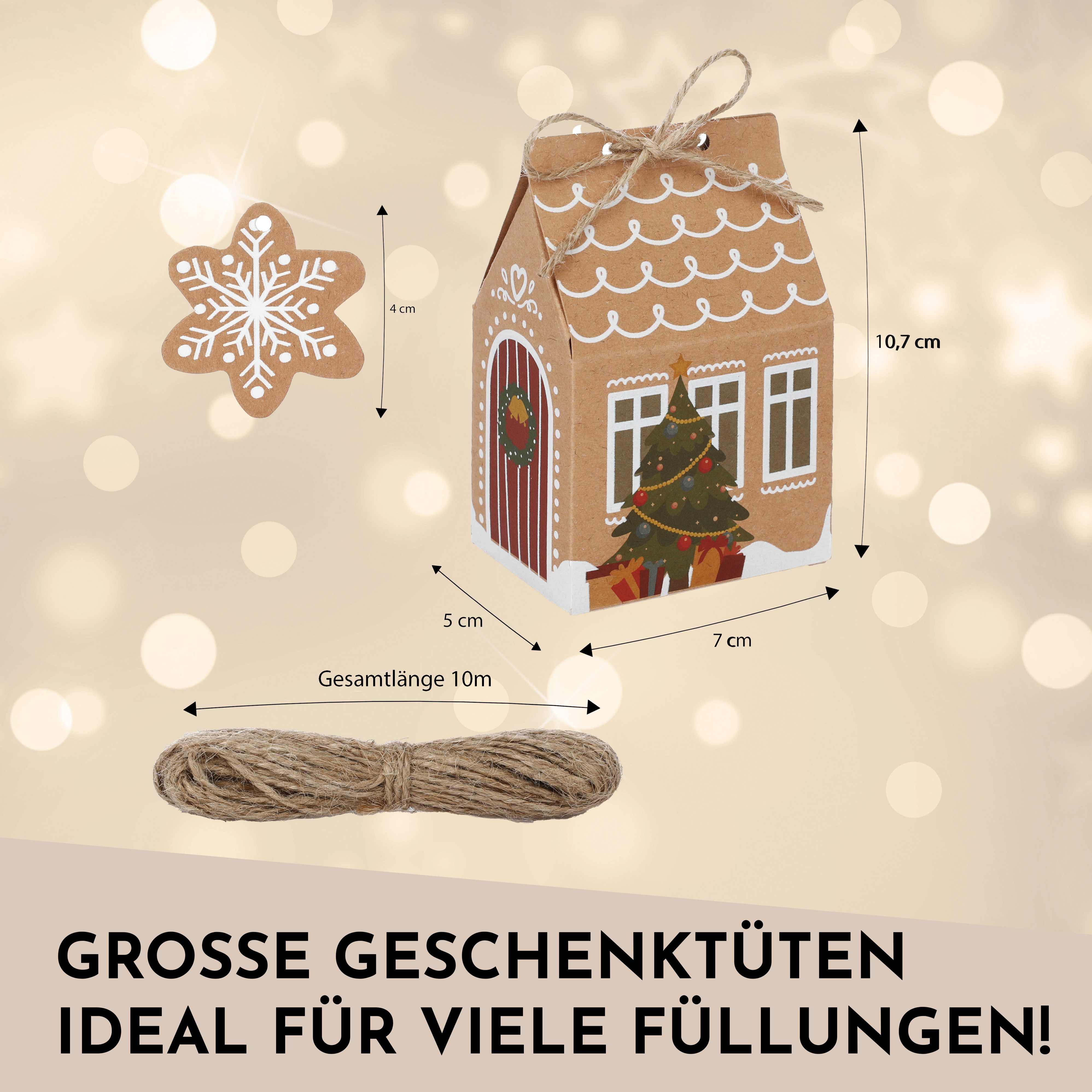 Nordstern befüllbarer Adventskalender Geschenkboxen Häuser 25er Pack, Weihnachtsschachteln für kleine Geschenke – Bild 4 von 5