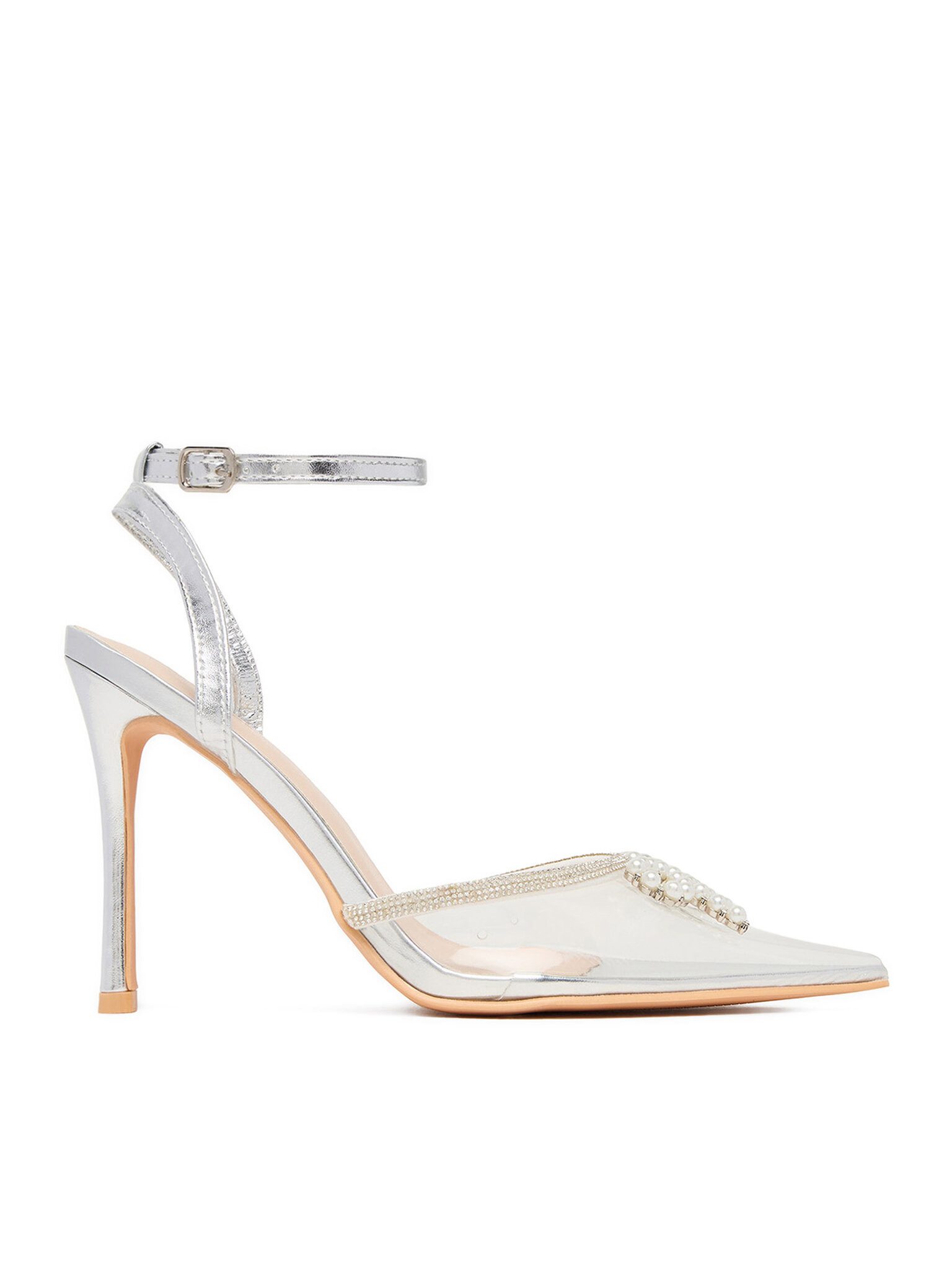DeeZee Deezee Damen High Heels Transparent LIA SILVER RU High-Heel-Stiefel
