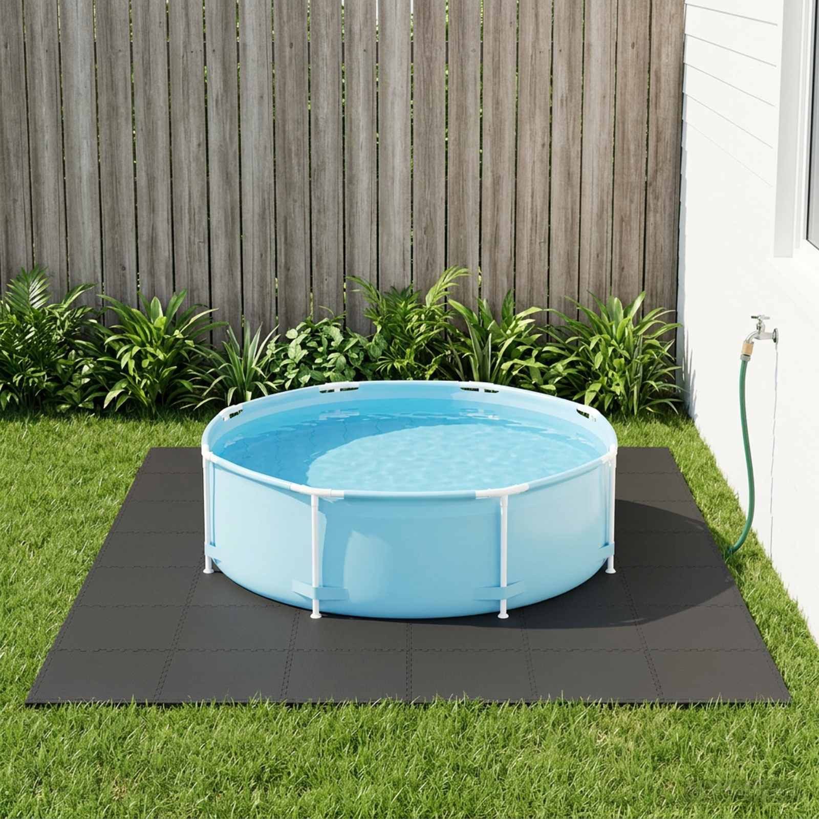 vidaXL Pool-Abdeckplane vidaXL Pool Bodenschutzmatte 50 stk. Schwarz 18 m² EVA-Schaum