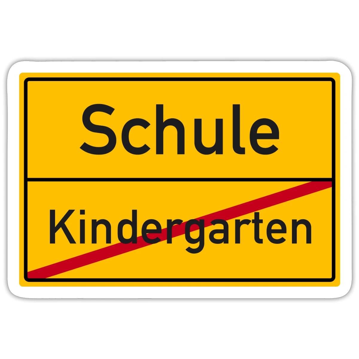 Spreadshirt Aufkleber Einschulung Schule Kindergarten Schulanfang Sticker Aufkleber
