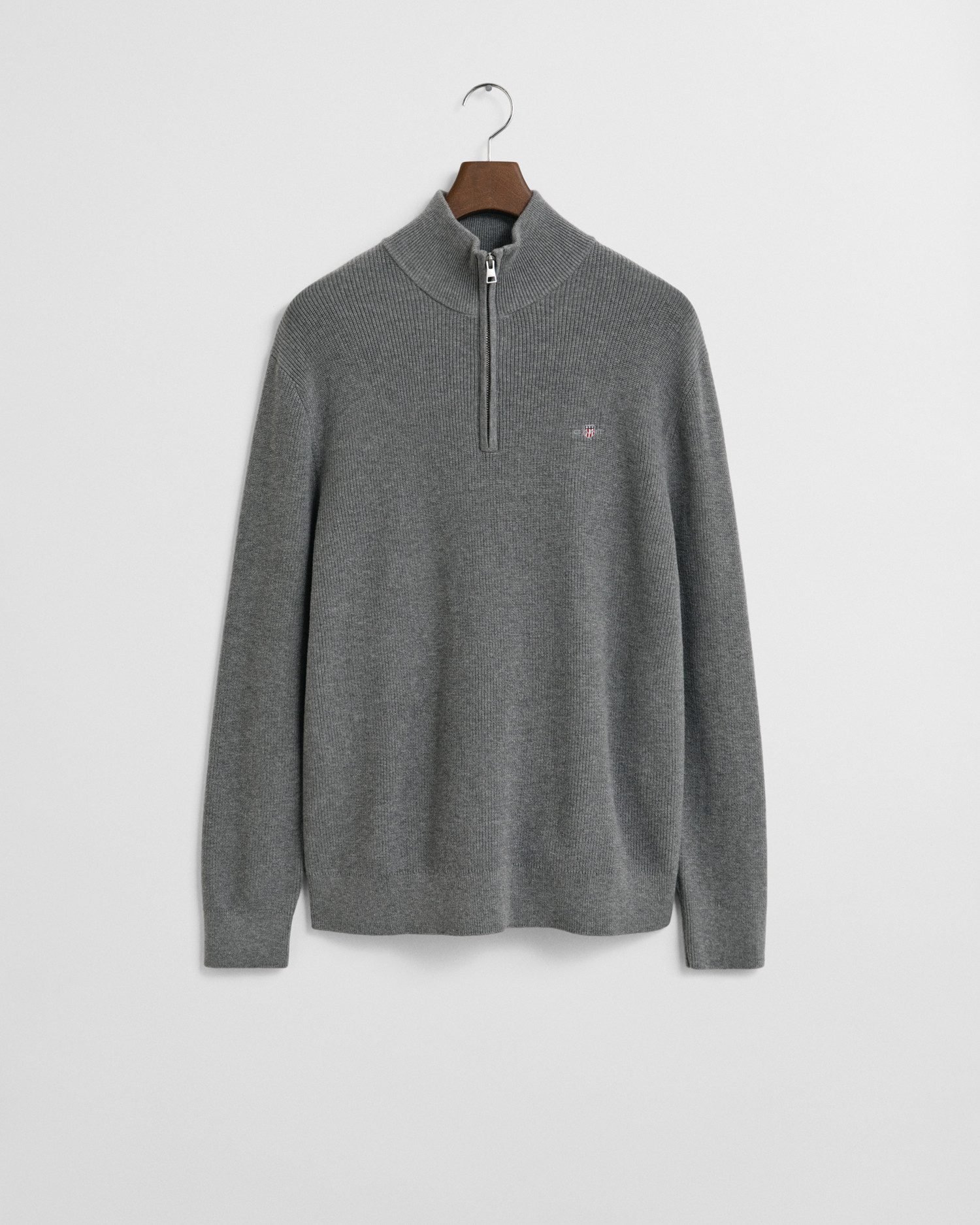 Troyer COTTON MERINO RIBBED HALF ZIP