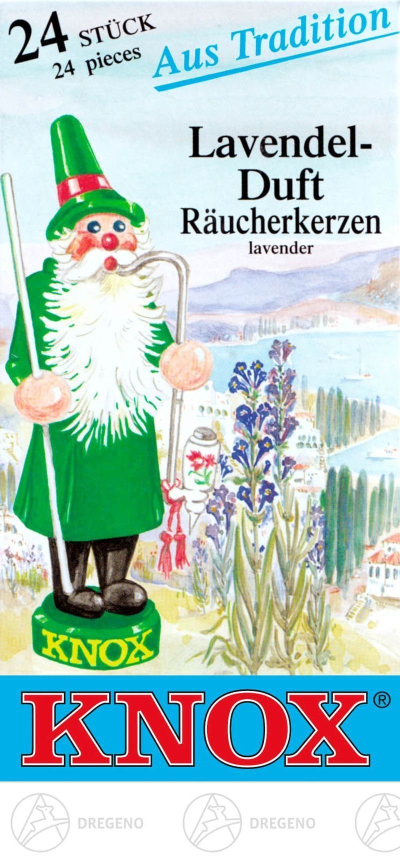Dregeno Erzgebirge Räuchermännchen Zubehör KNOX Räucherkerzen Lavendel (24) NEU