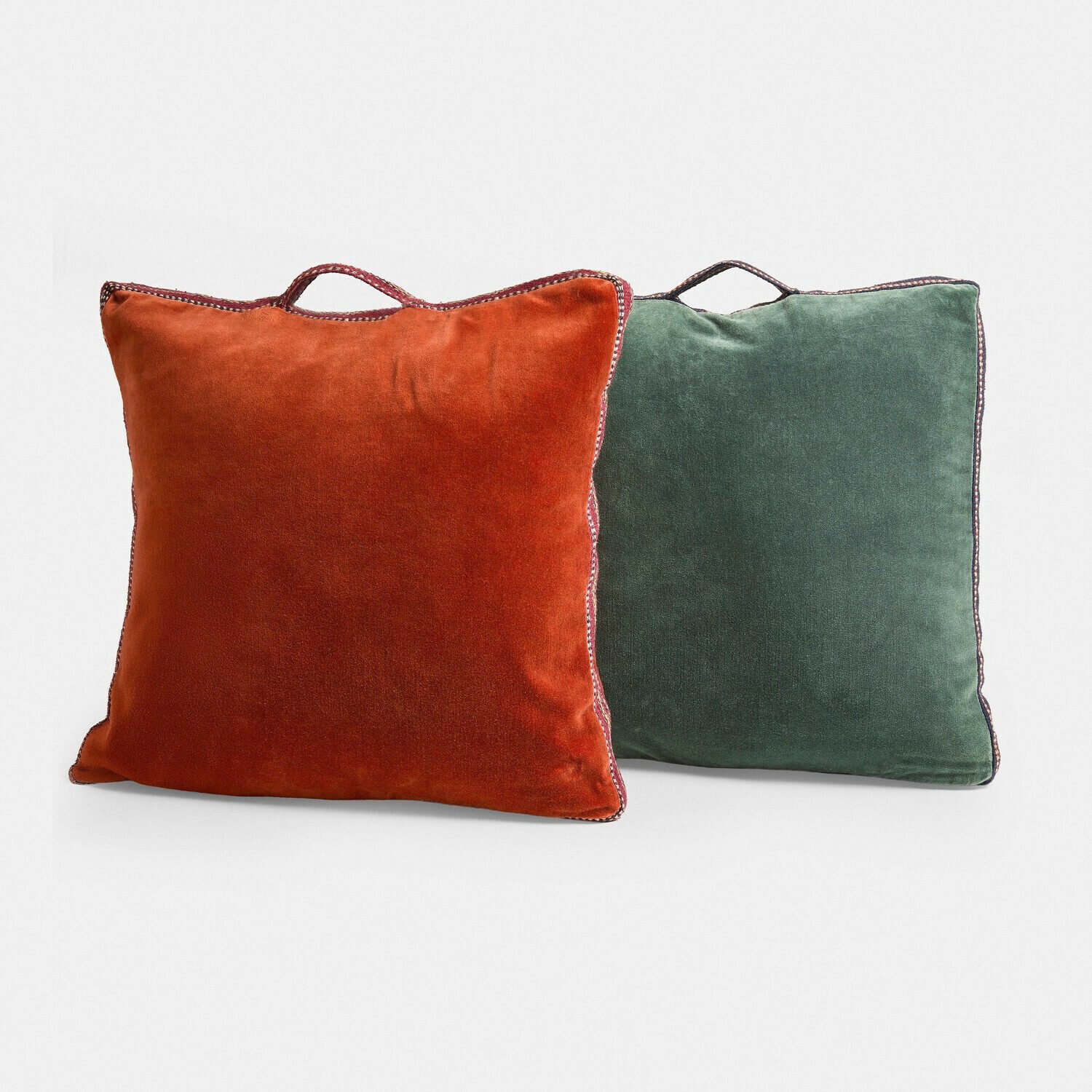 Mirabeau Dekokissen Kissen 2er Set Olivienne rot/grün
